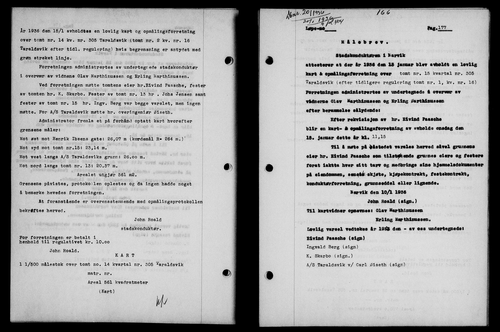 Narvik sorenskriveri, SAT/A-0002/1/2/2C/2Ca/L0011: Mortgage book no. 14, 1935-1937, Deed date: 20.01.1936
