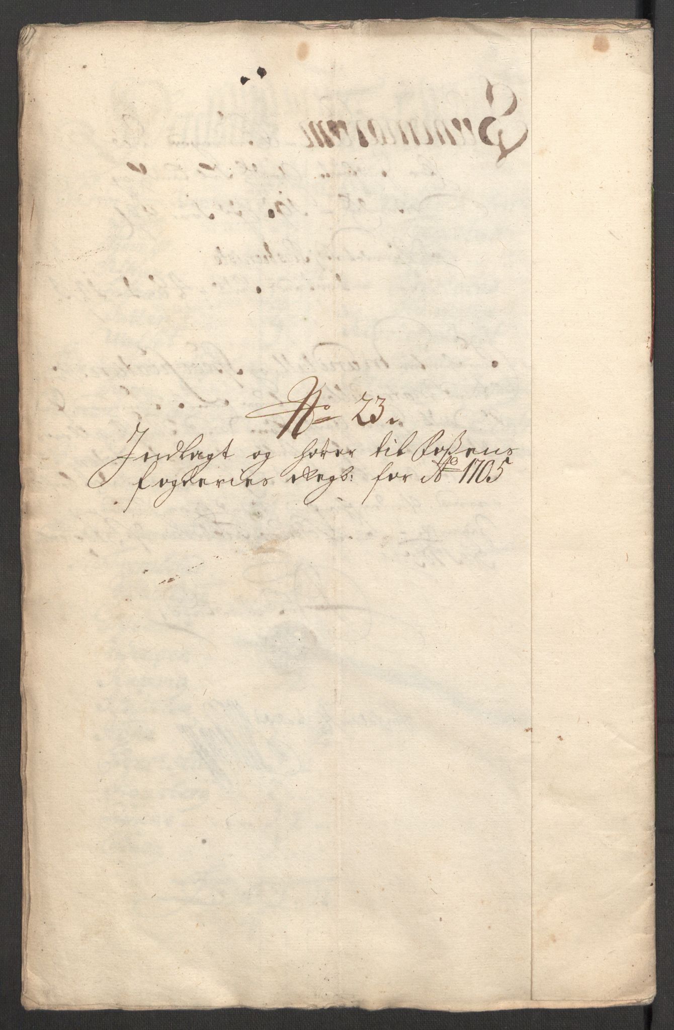 Rentekammeret inntil 1814, Reviderte regnskaper, Fogderegnskap, AV/RA-EA-4092/R57/L3856: Fogderegnskap Fosen, 1704-1705, p. 372