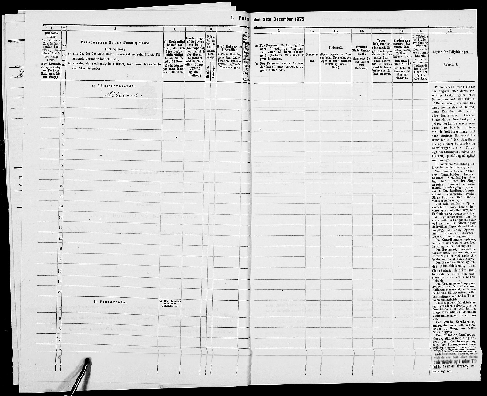 SAK, 1875 census for 0940P Valle, 1875, p. 370