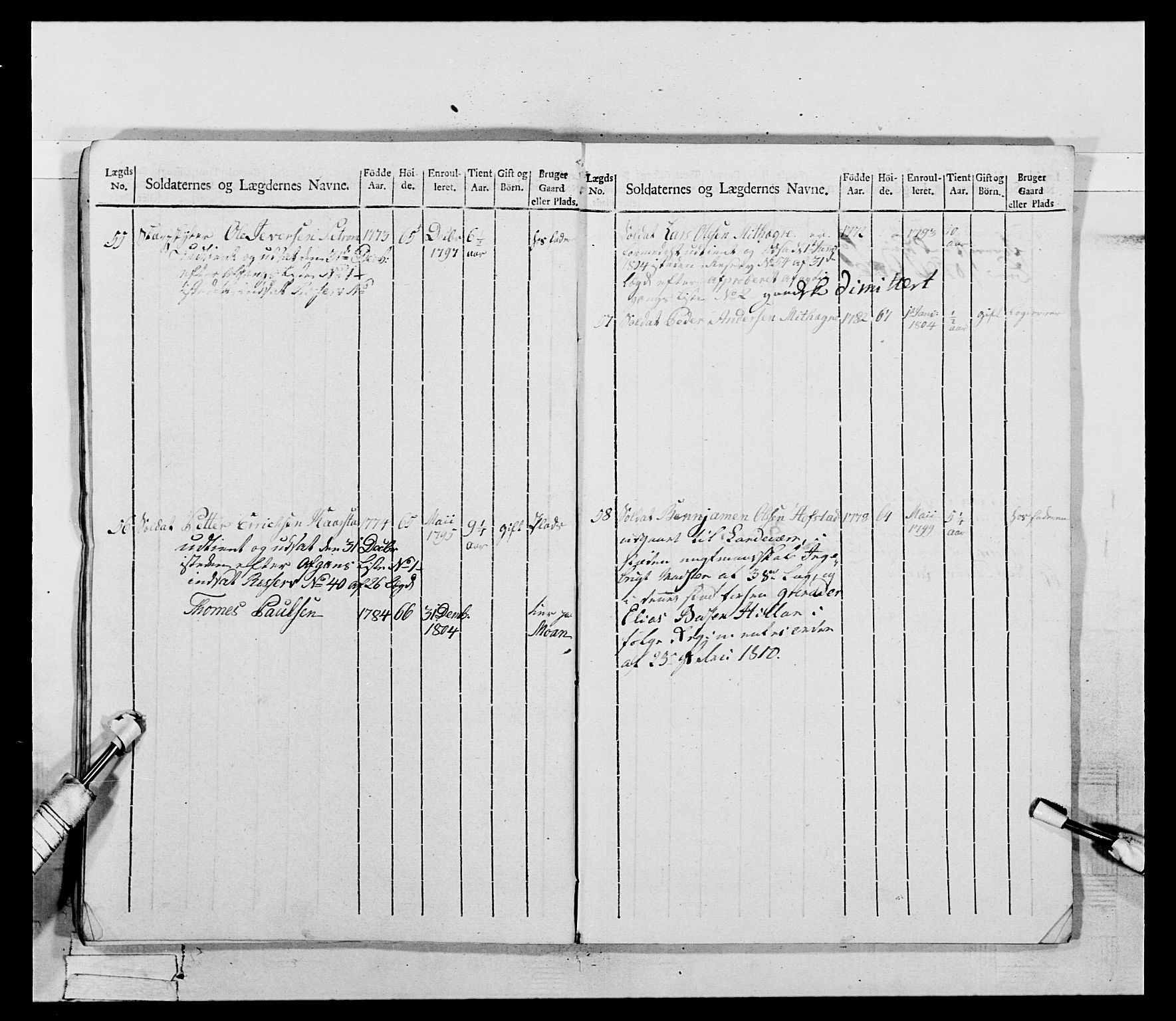 Generalitets- og kommissariatskollegiet, Det kongelige norske kommissariatskollegium, AV/RA-EA-5420/E/Eh/L0075a: 1. Trondheimske nasjonale infanteriregiment, 1789-1811, p. 240