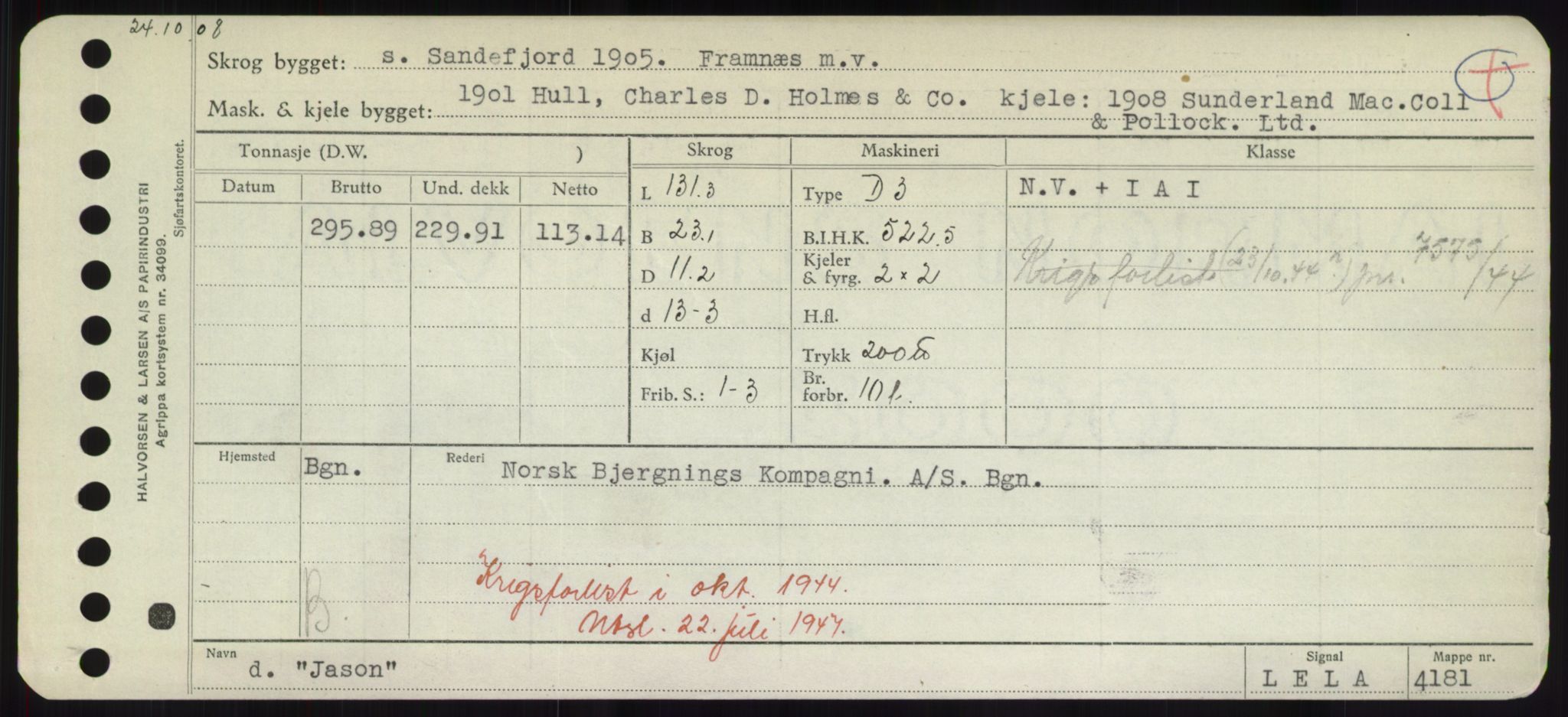 Sjøfartsdirektoratet med forløpere, Skipsmålingen, RA/S-1627/H/Hd/L0019: Fartøy, J, p. 303