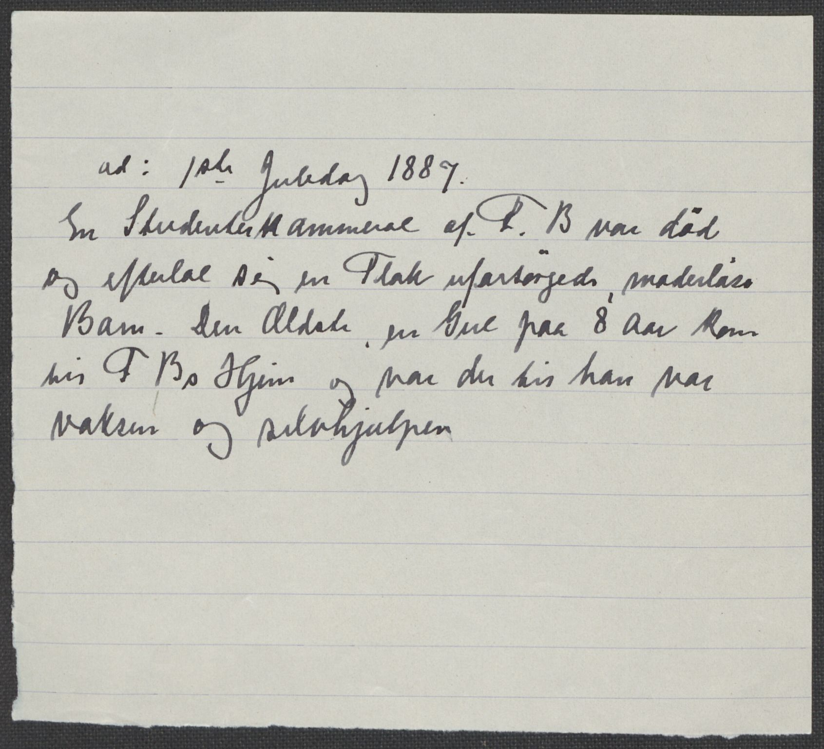 Beyer, Frants, RA/PA-0132/F/L0001: Brev fra Edvard Grieg til Frantz Beyer og "En del optegnelser som kan tjene til kommentar til brevene" av Marie Beyer, 1872-1907, p. 238