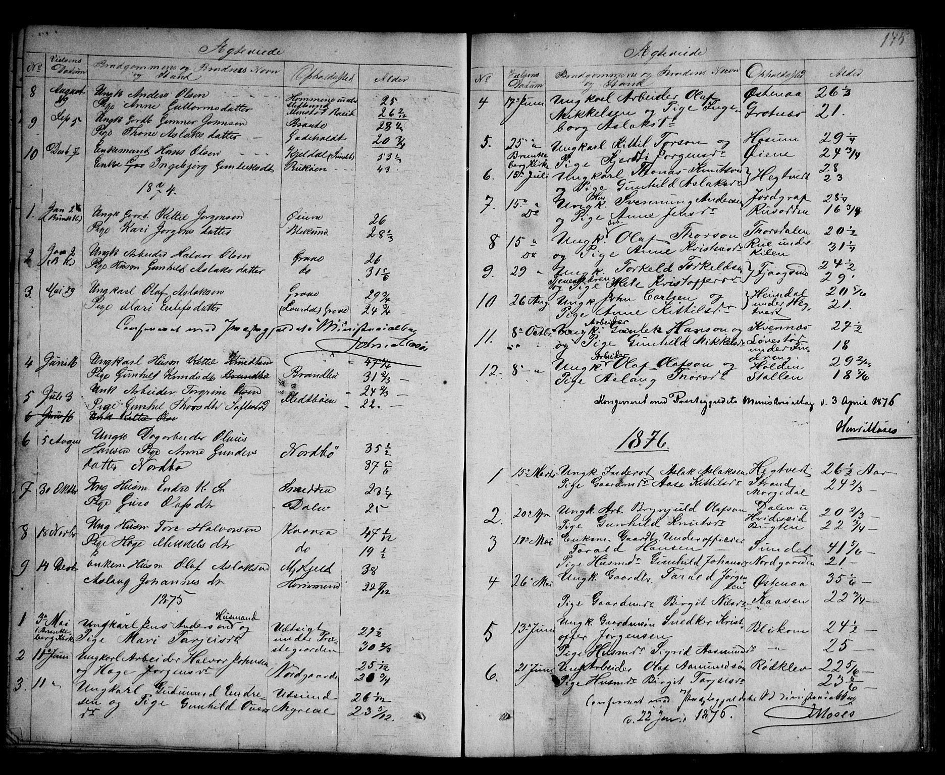 Kviteseid kirkebøker, SAKO/A-276/G/Ga/L0001: Parish register (copy) no. I 1, 1850-1893, p. 175