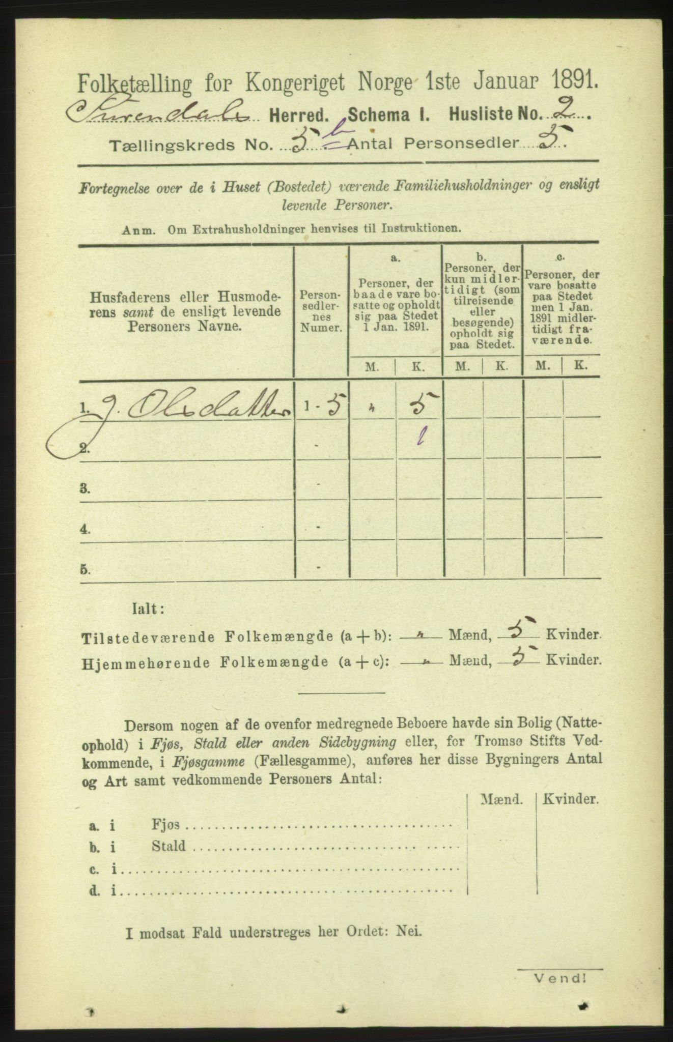 RA, 1891 census for 1566 Surnadal, 1891, p. 1458