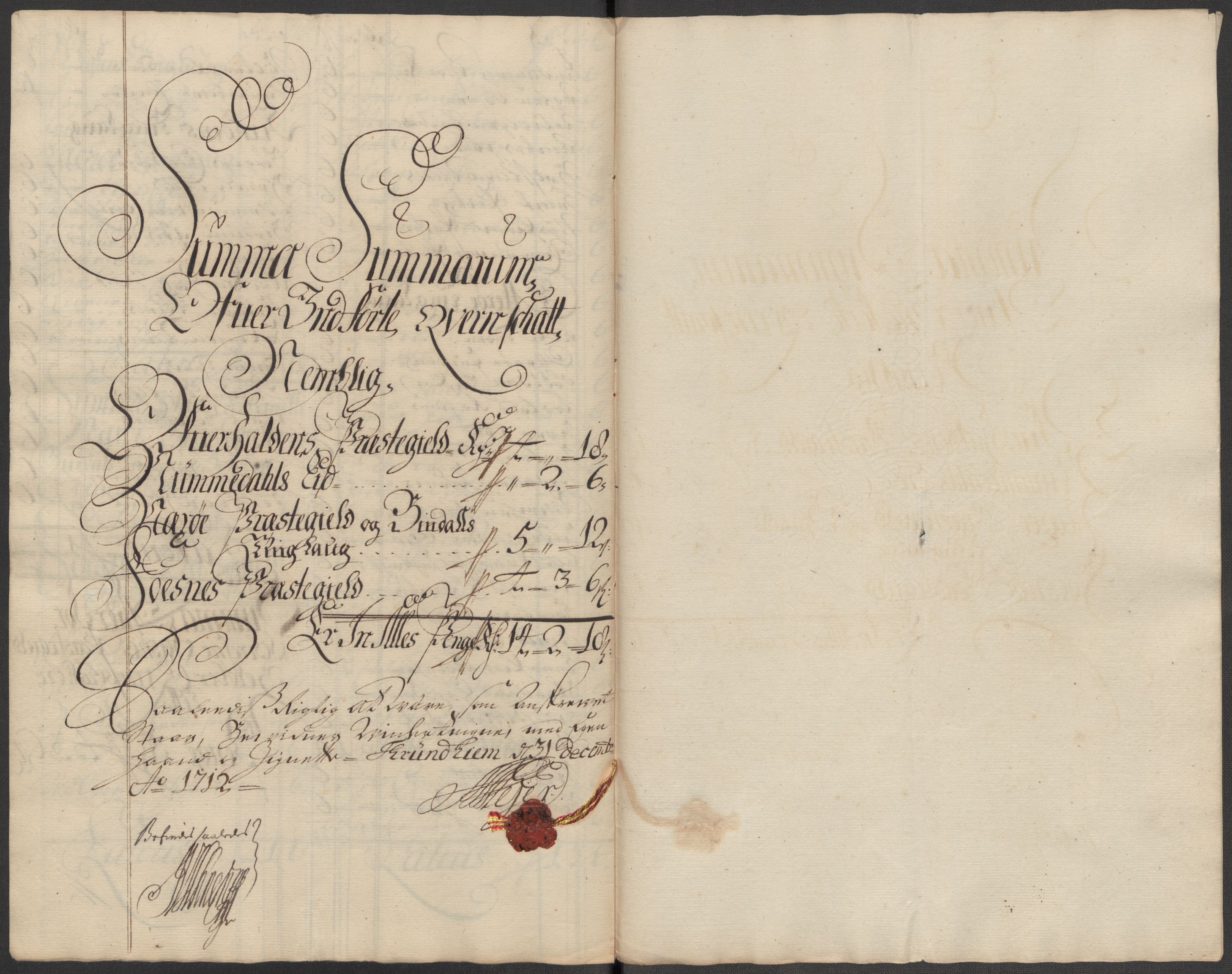 Rentekammeret inntil 1814, Reviderte regnskaper, Fogderegnskap, RA/EA-4092/R64/L4433: Fogderegnskap Namdal, 1712, p. 109