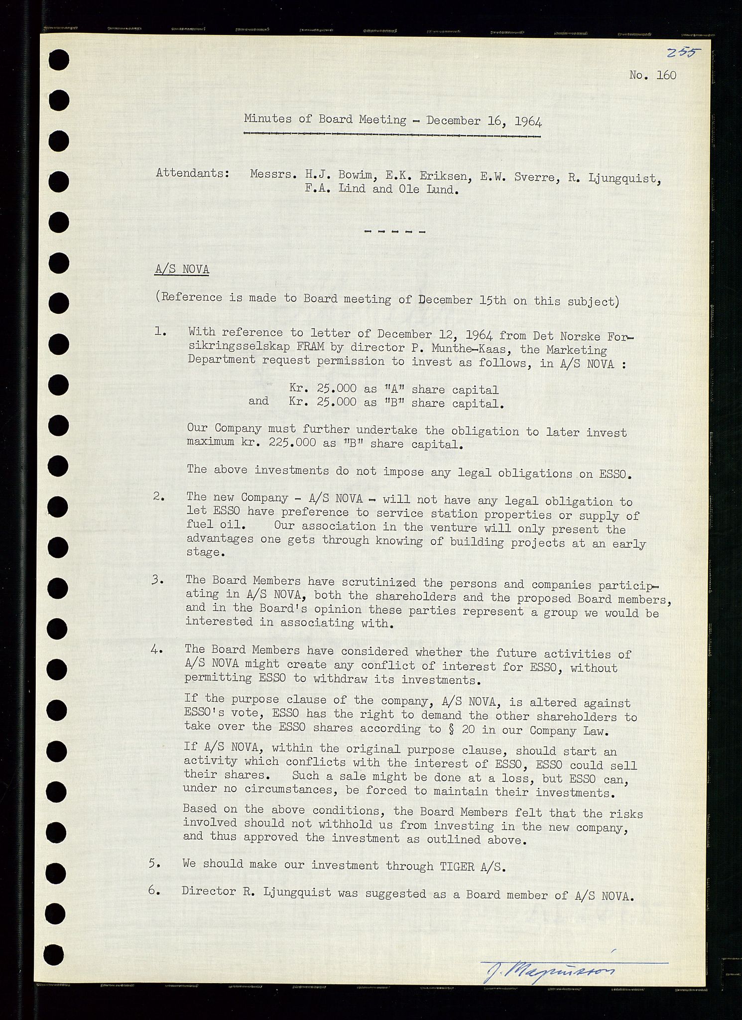 Pa 0982 - Esso Norge A/S, AV/SAST-A-100448/A/Aa/L0001/0004: Den administrerende direksjon Board minutes (styrereferater) / Den administrerende direksjon Board minutes (styrereferater), 1963-1964, p. 8