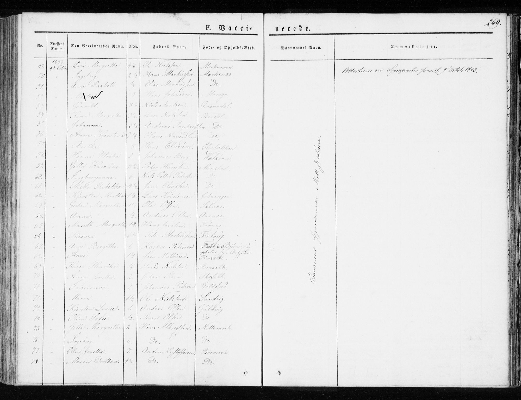 Ministerialprotokoller, klokkerbøker og fødselsregistre - Sør-Trøndelag, SAT/A-1456/655/L0676: Parish register (official) no. 655A05, 1830-1847, p. 269