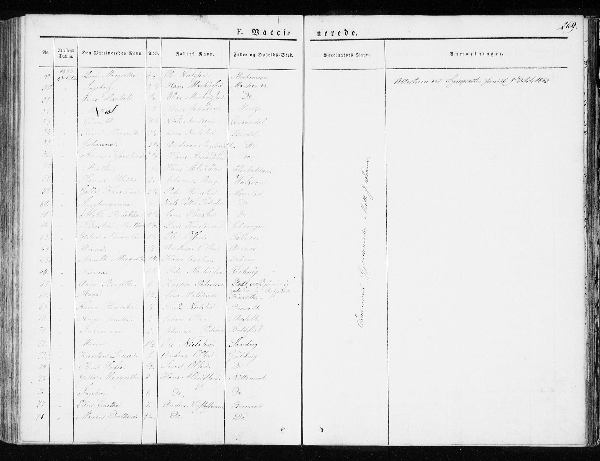 Ministerialprotokoller, klokkerbøker og fødselsregistre - Sør-Trøndelag, AV/SAT-A-1456/655/L0676: Parish register (official) no. 655A05, 1830-1847, p. 269