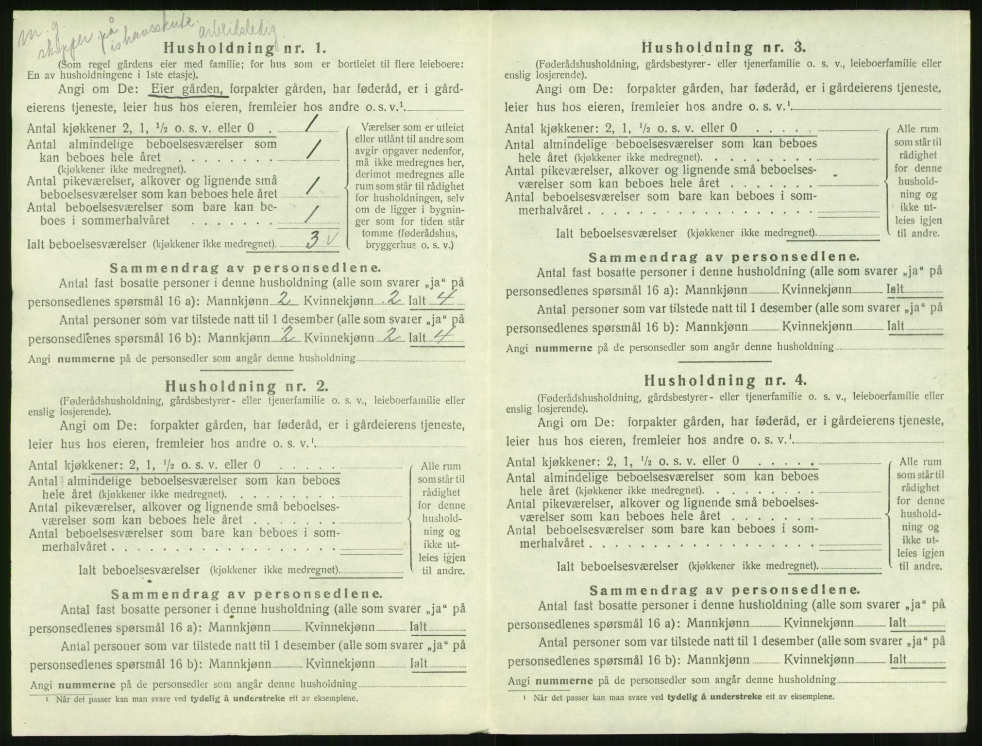 SAT, 1920 census for Hareid, 1920, p. 670