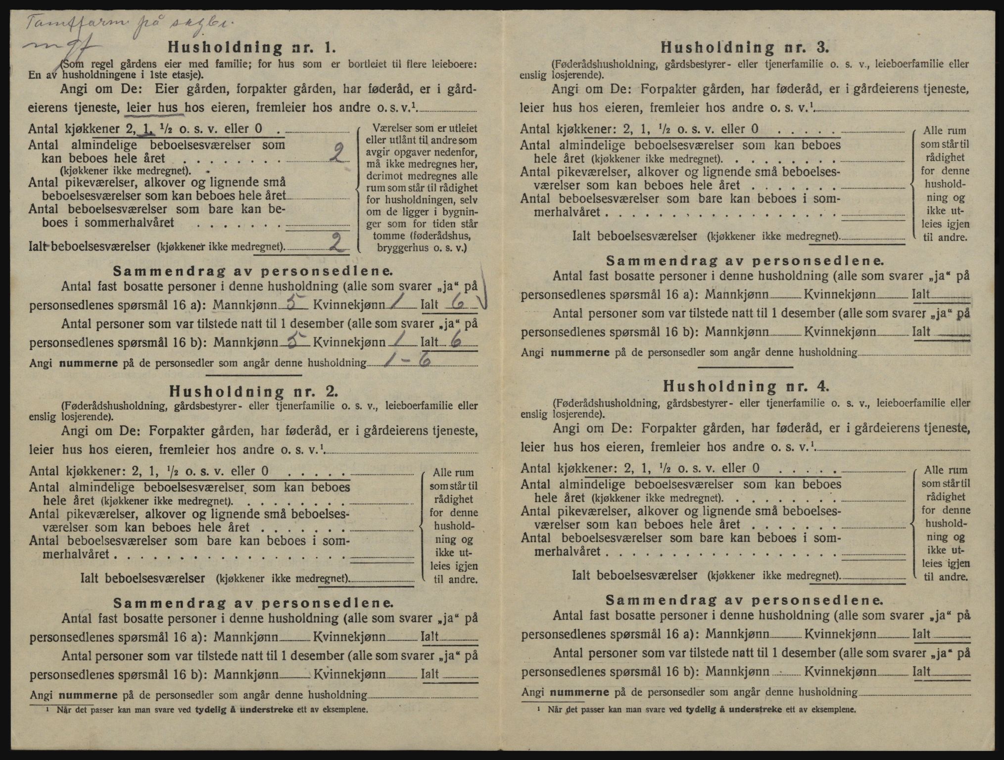 SAO, 1920 census for Rygge, 1920, p. 52