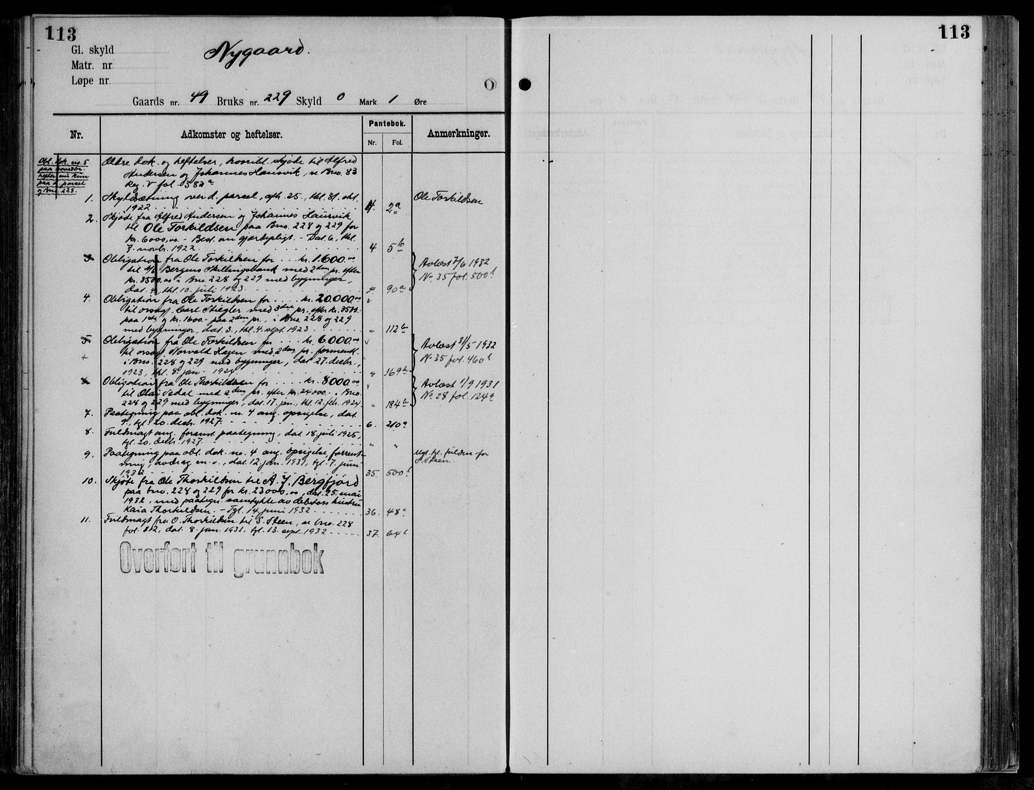 Midhordland sorenskriveri, AV/SAB-A-3001/1/G/Ga/Gab/L0111: Mortgage register no. II.A.b.111, p. 113