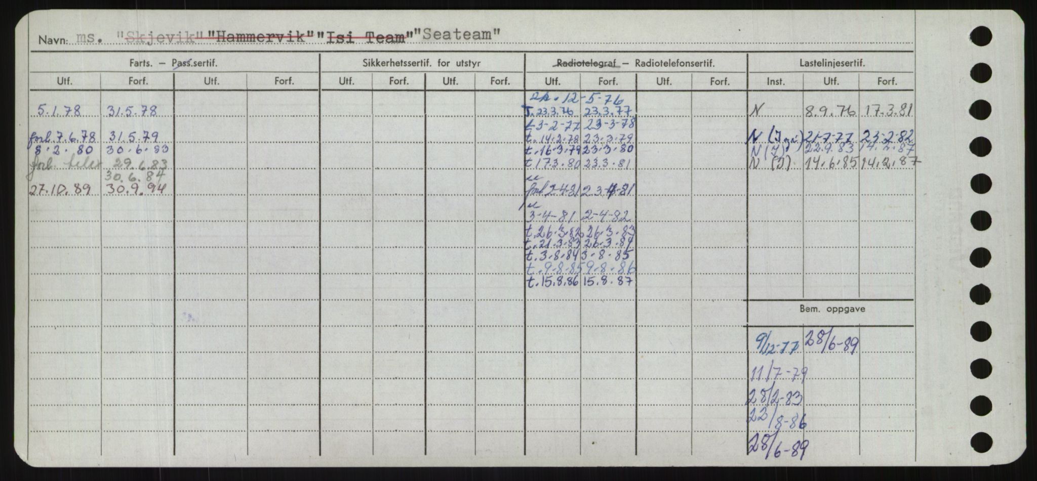 Sjøfartsdirektoratet med forløpere, Skipsmålingen, RA/S-1627/H/Hd/L0032: Fartøy, San-Seve, p. 366