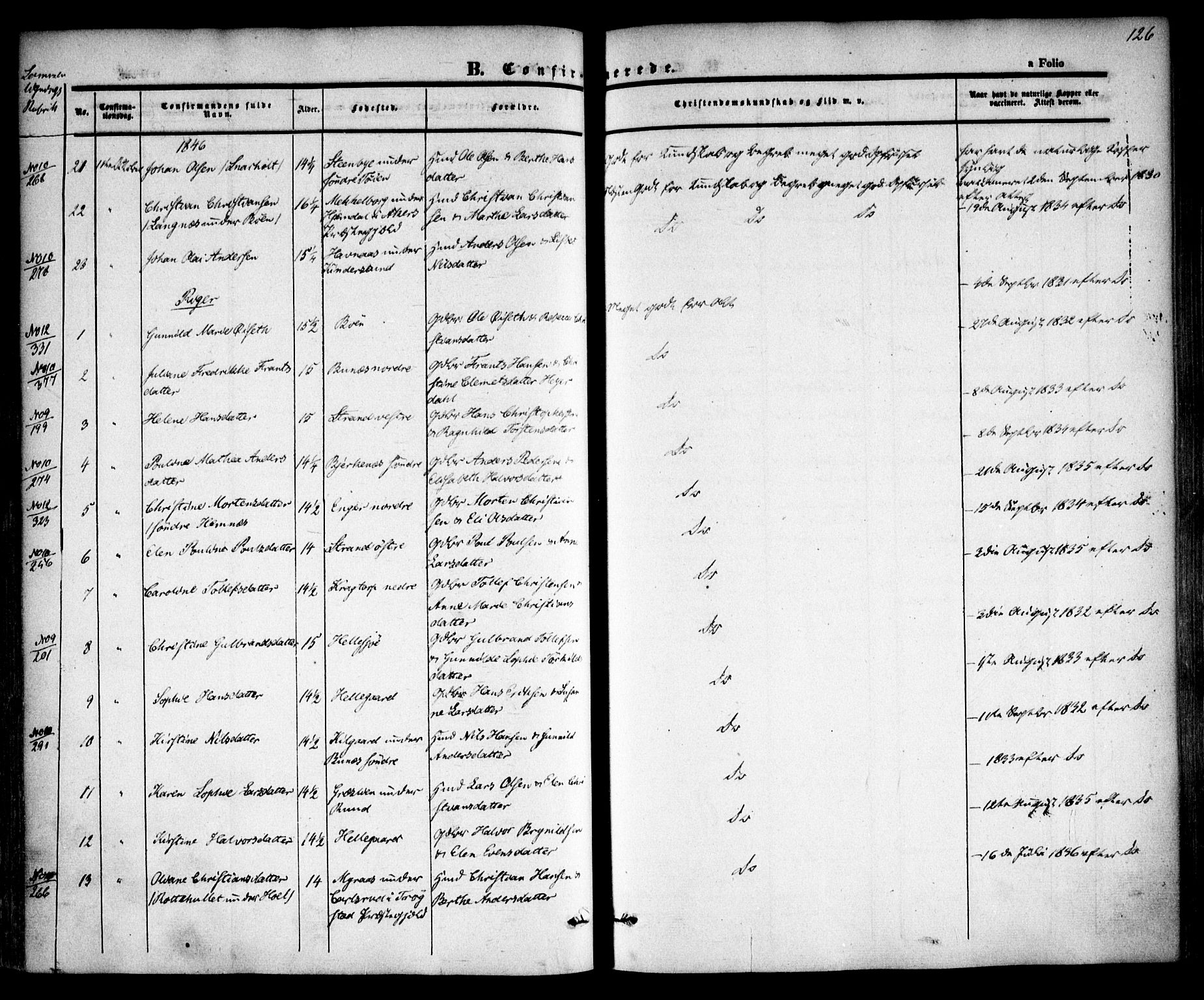 Høland prestekontor Kirkebøker, AV/SAO-A-10346a/F/Fa/L0009: Parish register (official) no. I 9, 1846-1853, p. 126