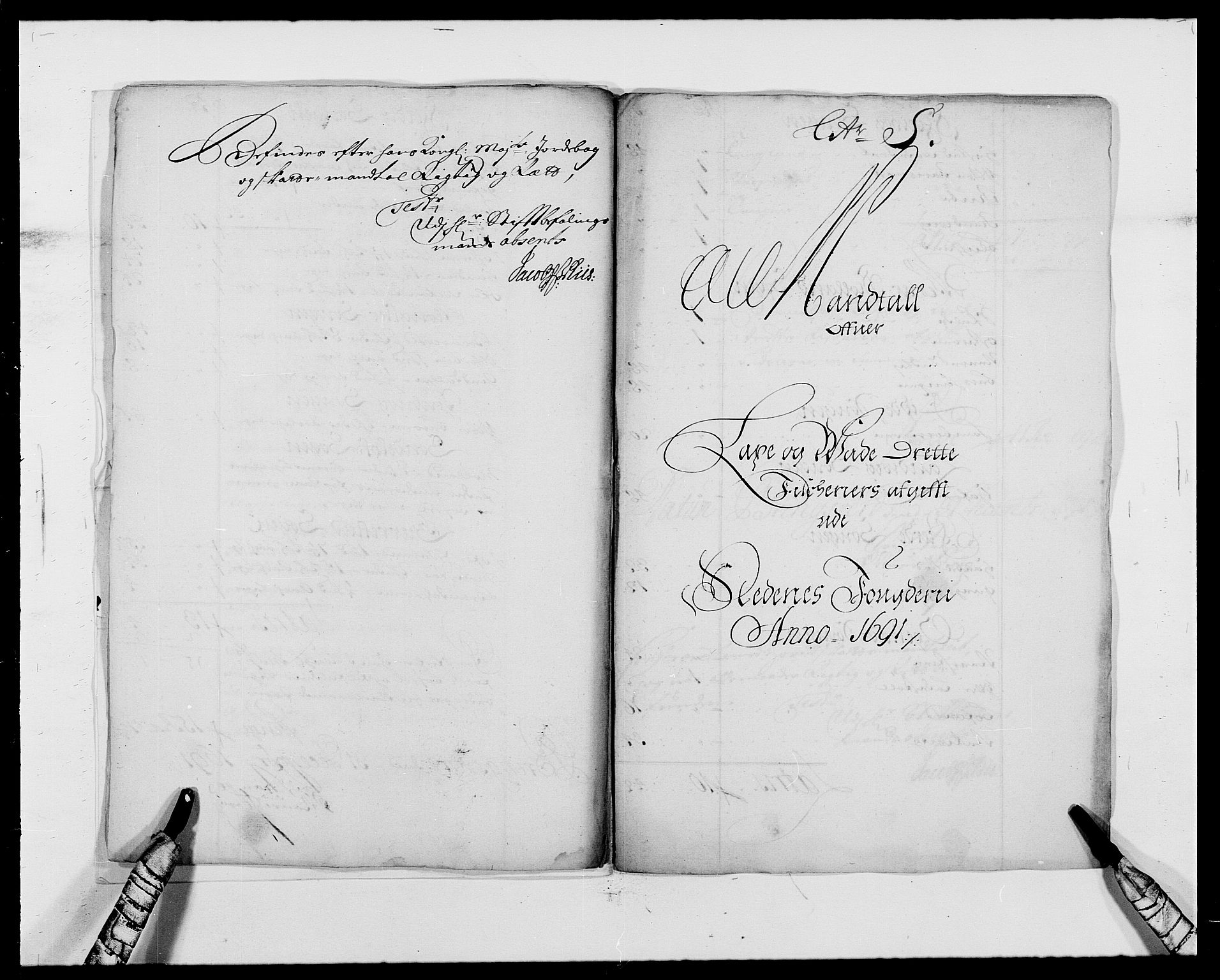 Rentekammeret inntil 1814, Reviderte regnskaper, Fogderegnskap, AV/RA-EA-4092/R39/L2311: Fogderegnskap Nedenes, 1690-1692, p. 14