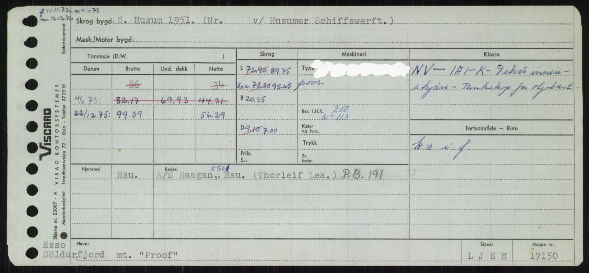 Sjøfartsdirektoratet med forløpere, Skipsmålingen, AV/RA-S-1627/H/Ha/L0004/0002: Fartøy, Mas-R / Fartøy, Odin-R, p. 443