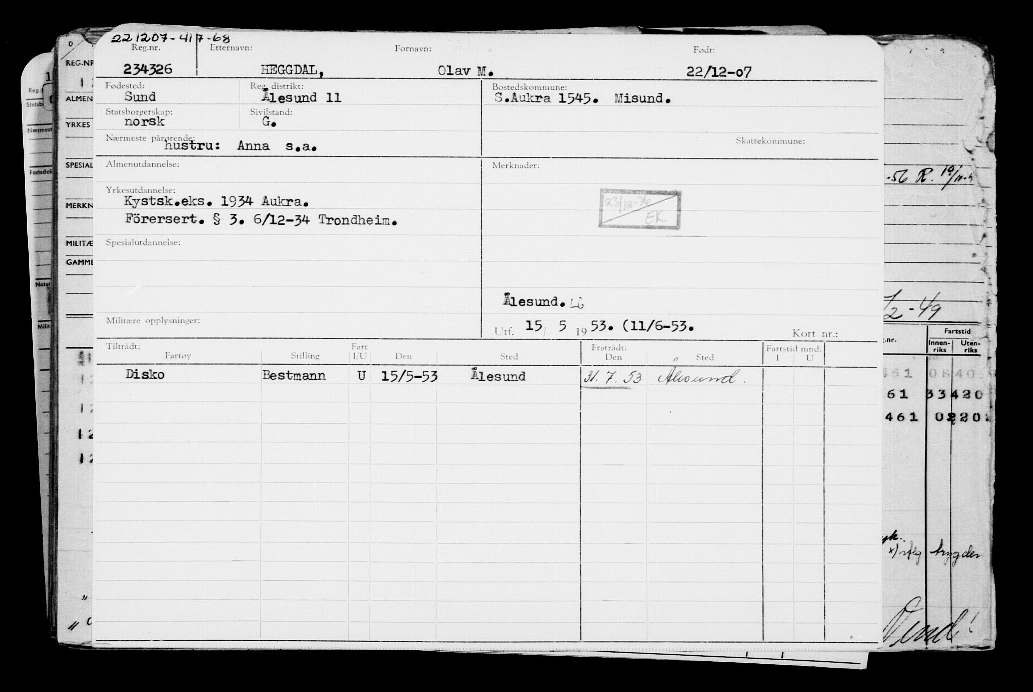 Direktoratet for sjømenn, AV/RA-S-3545/G/Gb/L0074: Hovedkort, 1907, p. 542