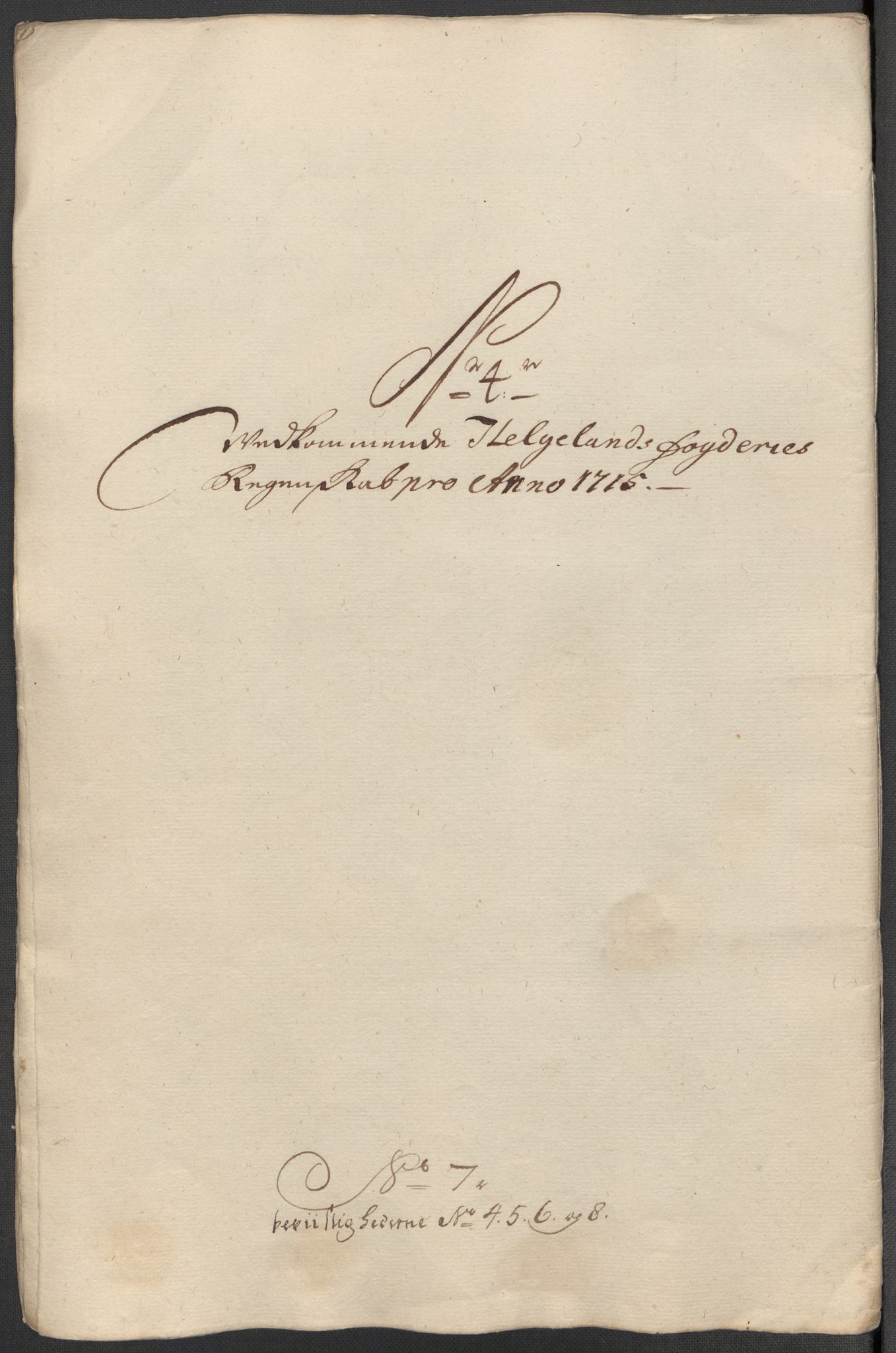 Rentekammeret inntil 1814, Reviderte regnskaper, Fogderegnskap, AV/RA-EA-4092/R65/L4513: Fogderegnskap Helgeland, 1714-1715, p. 572