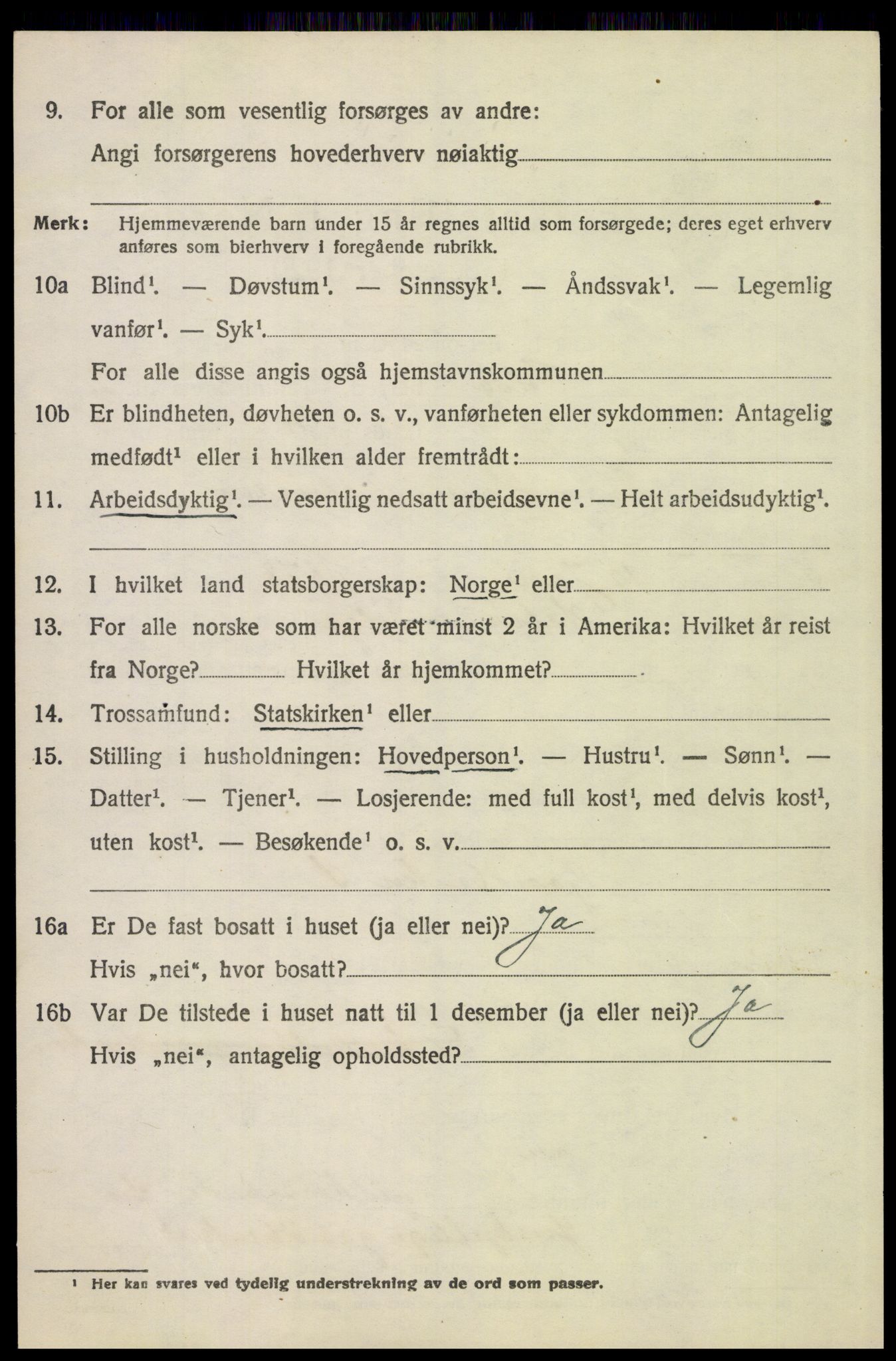 SAH, 1920 census for Tolga, 1920, p. 1674