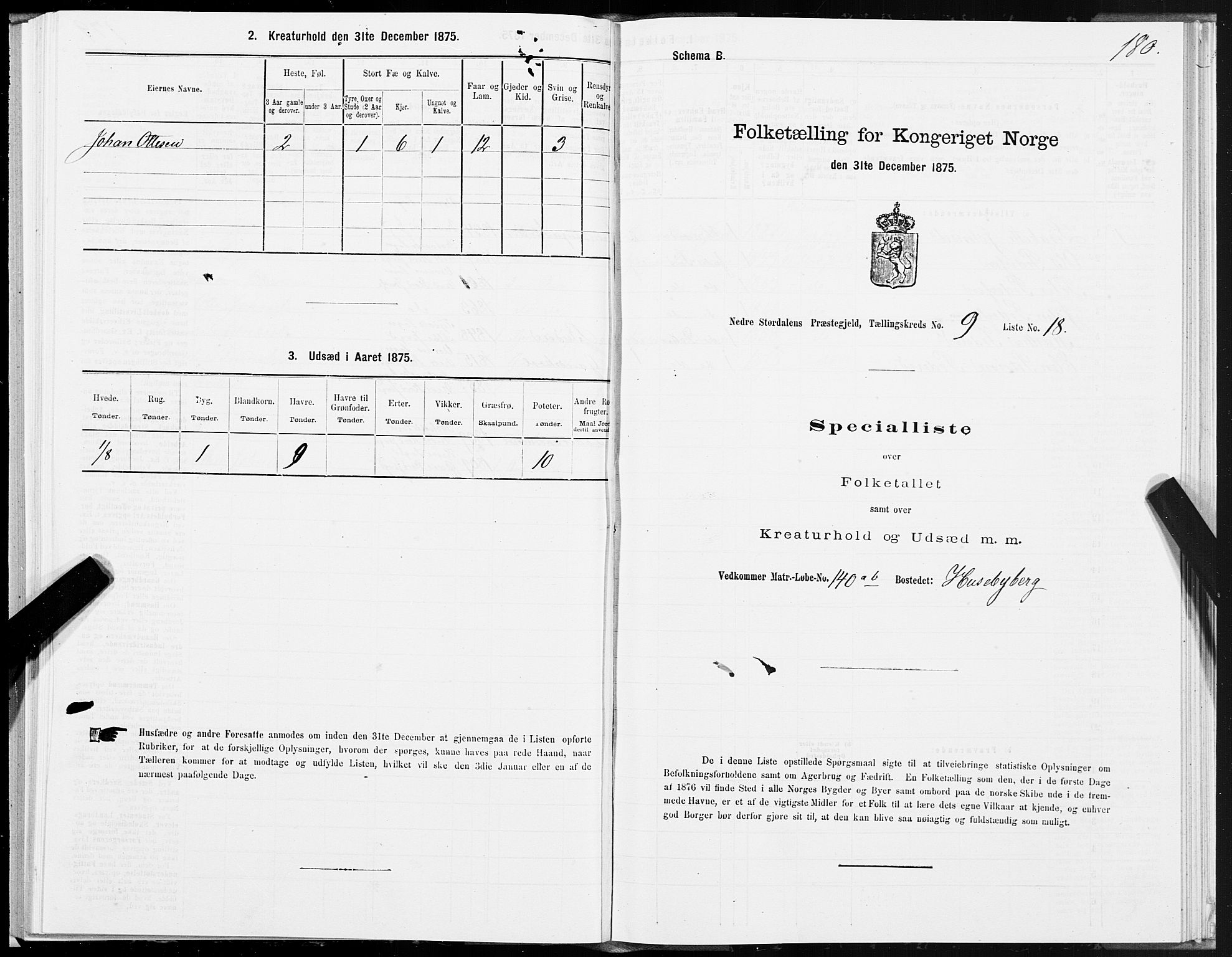 SAT, 1875 census for 1714P Nedre Stjørdal, 1875, p. 4180