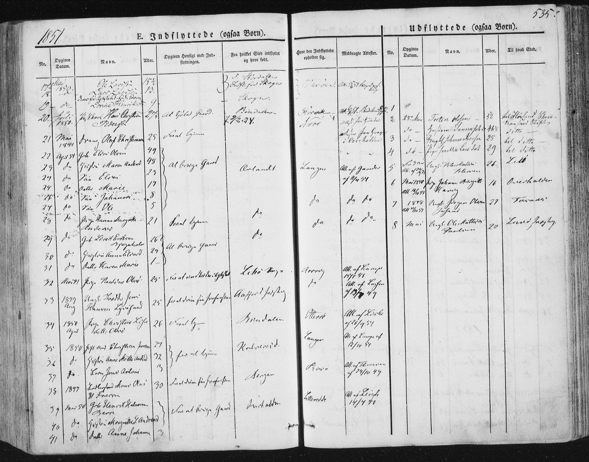 Ministerialprotokoller, klokkerbøker og fødselsregistre - Nord-Trøndelag, SAT/A-1458/784/L0669: Parish register (official) no. 784A04, 1829-1859, p. 535