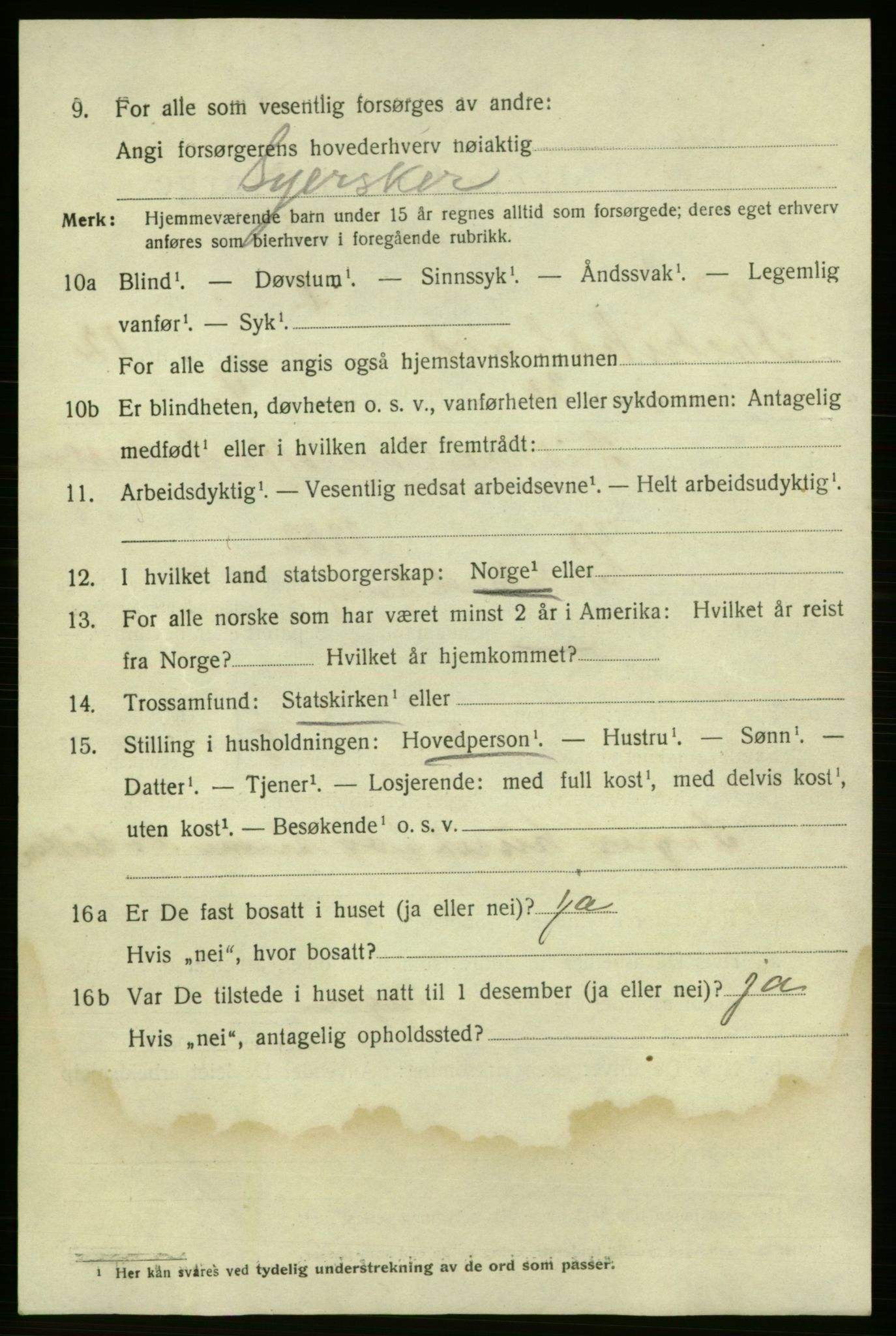 SAO, 1920 census for Fredrikshald, 1920, p. 20584