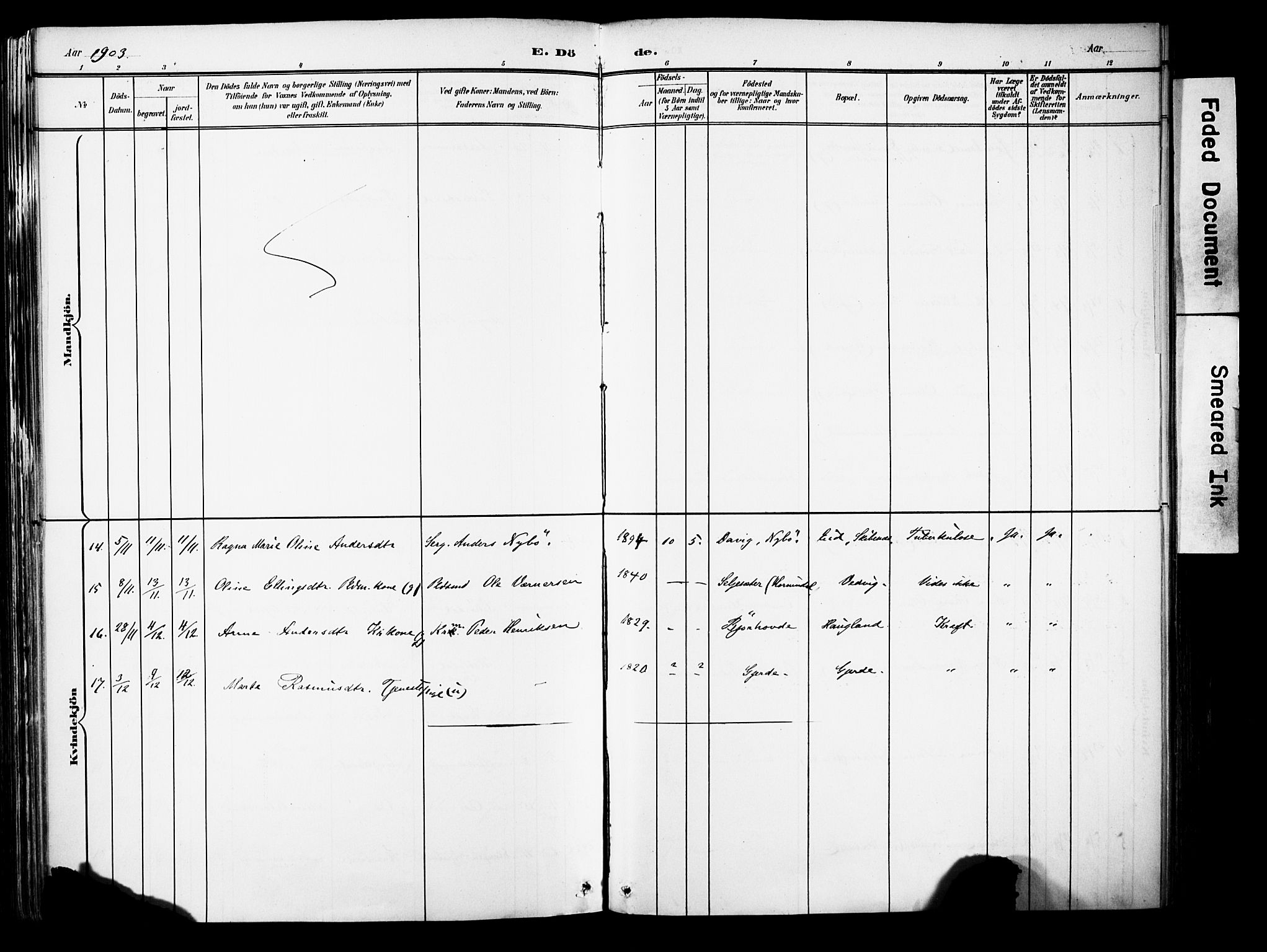 Eid sokneprestembete, AV/SAB-A-82301/H/Haa/Haab/L0001: Parish register (official) no. B 1, 1879-1906