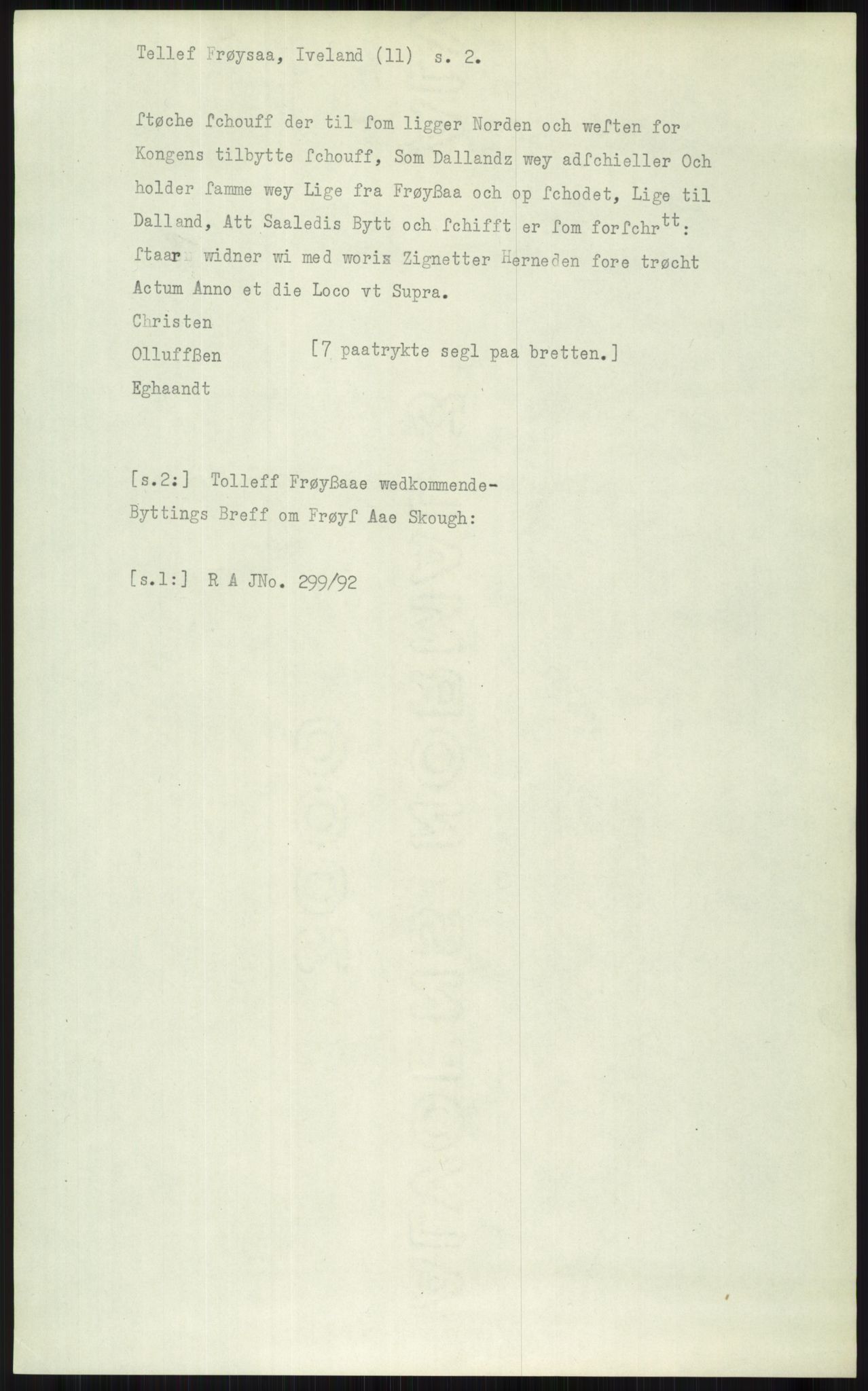 Samlinger til kildeutgivelse, Diplomavskriftsamlingen, AV/RA-EA-4053/H/Ha, p. 2263