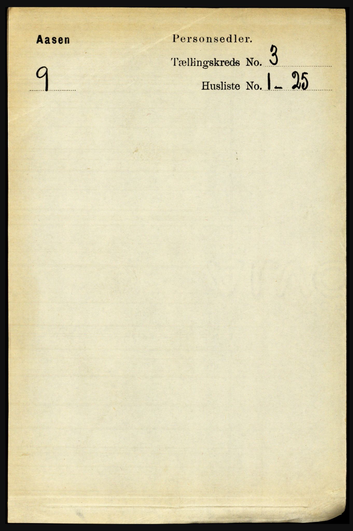 RA, 1891 census for 1716 Åsen, 1891, p. 905