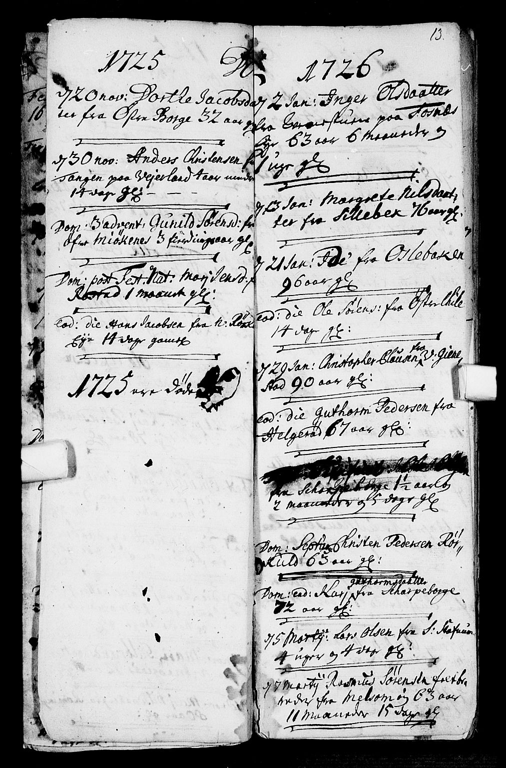 Stokke kirkebøker, AV/SAKO-A-320/F/Fa/L0001: Parish register (official) no. I 1, 1717-1733, p. 13