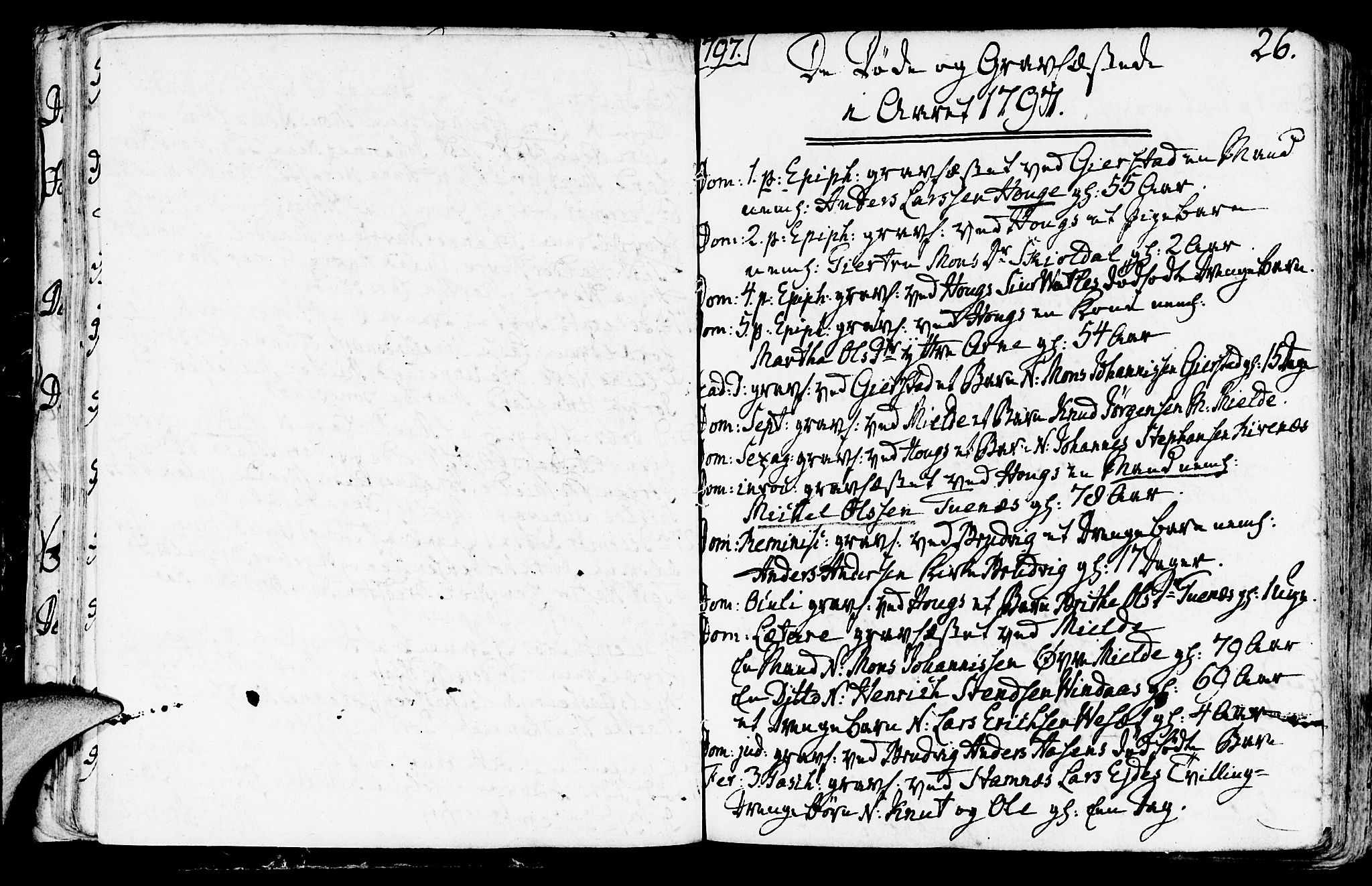 Haus sokneprestembete, SAB/A-75601/H/Haa: Parish register (official) no. A 11, 1796-1816, p. 26