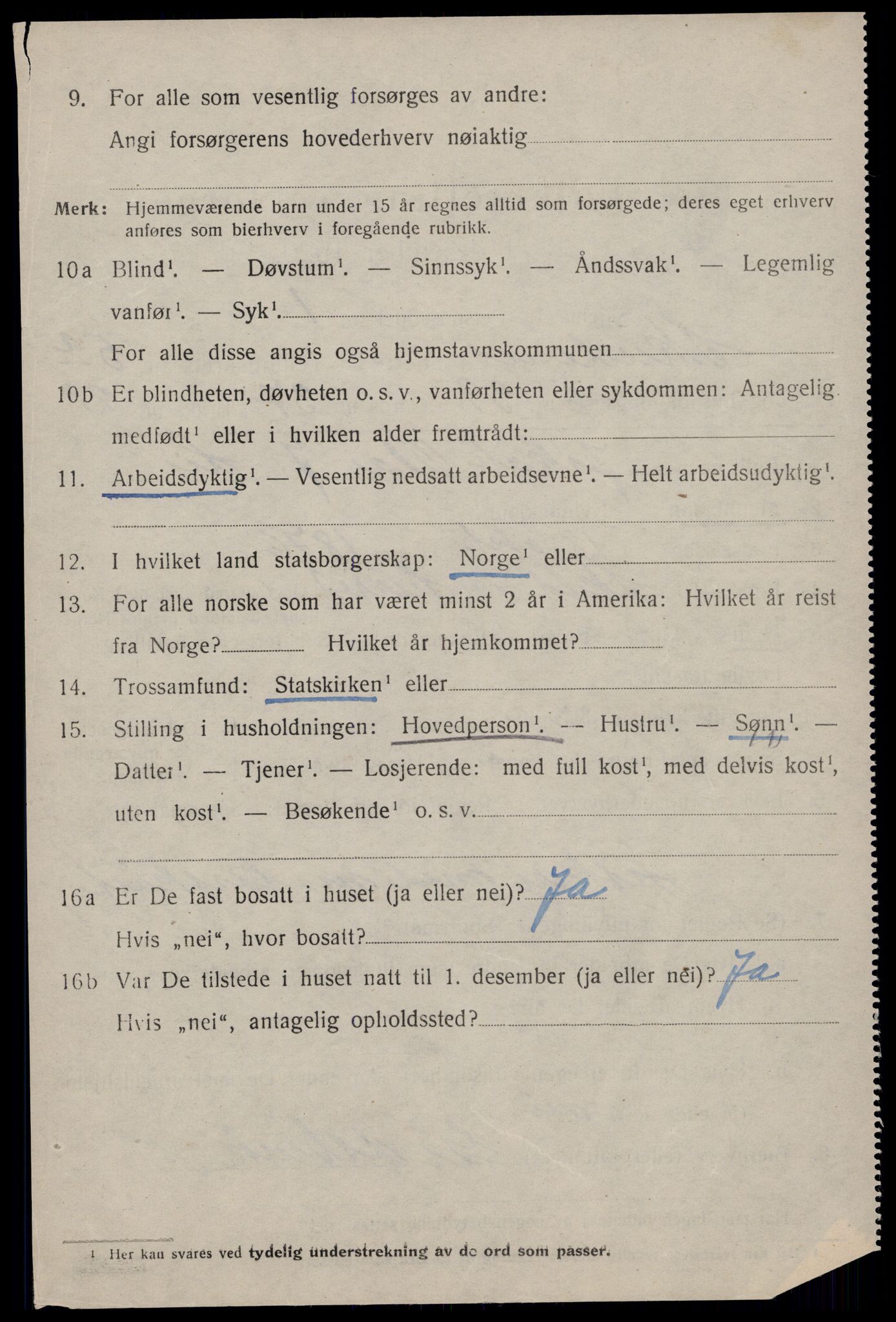 SAST, 1920 census for Skudenes, 1920, p. 4463