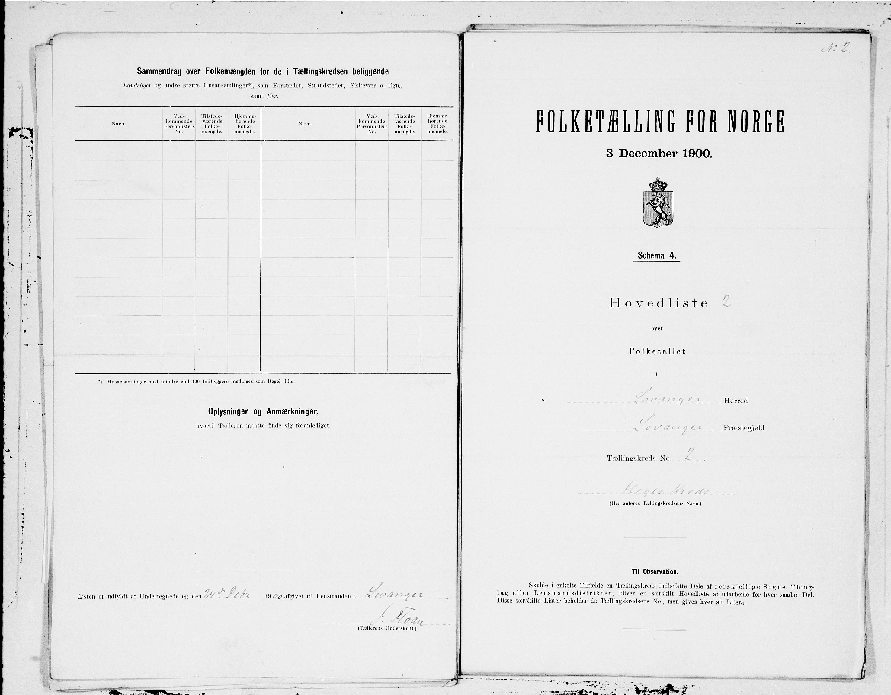 SAT, 1900 census for Levanger, 1900, p. 6