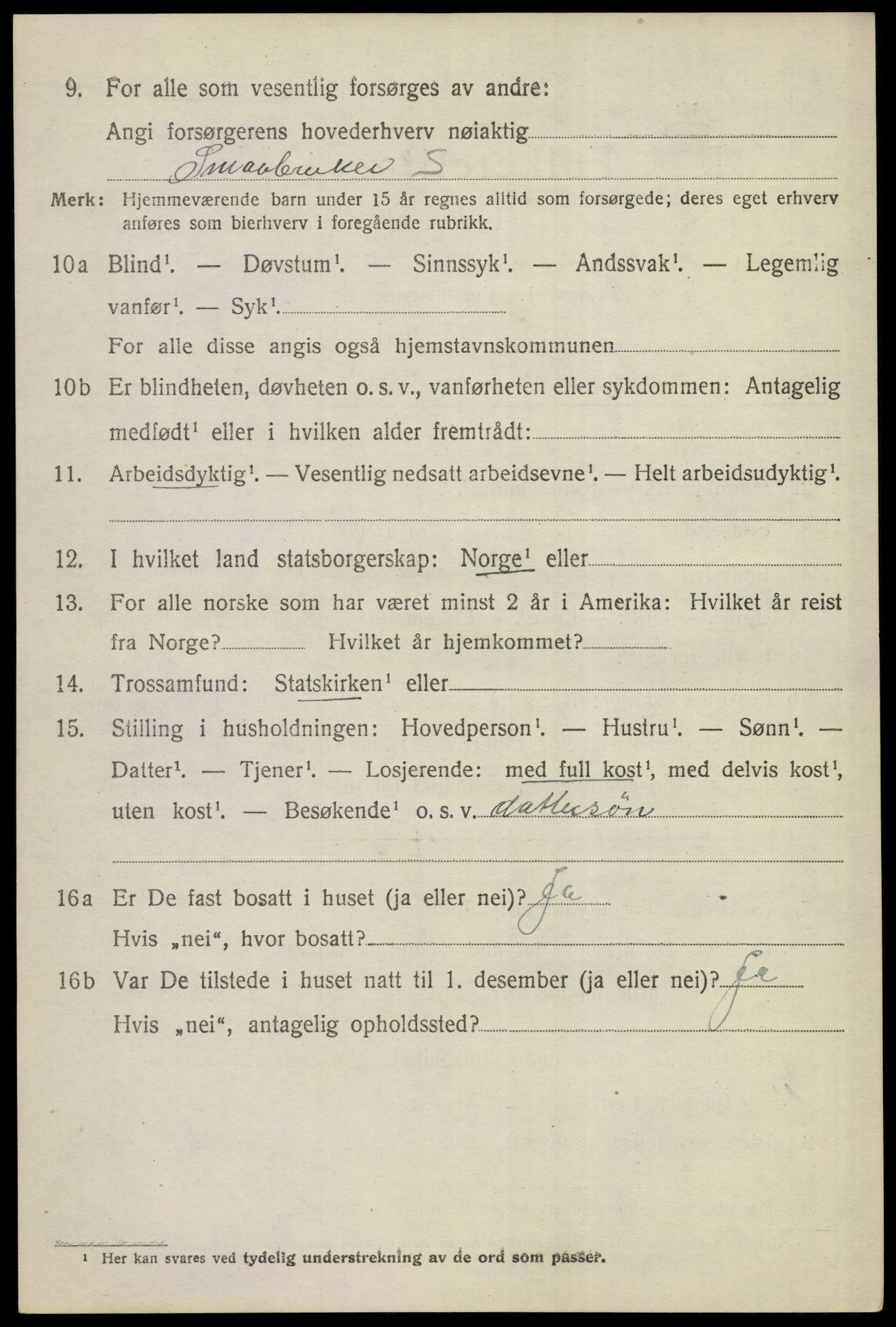 SAKO, 1920 census for Gol, 1920, p. 2229