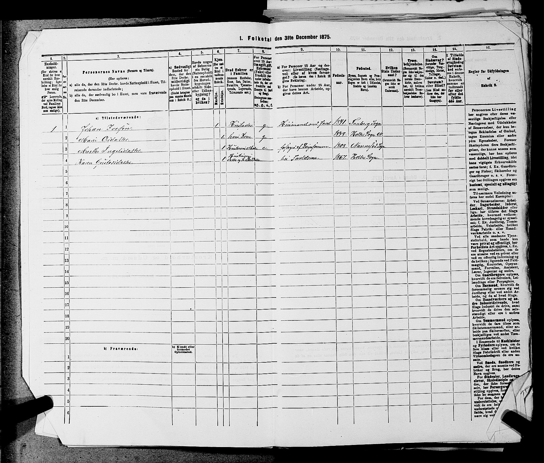 RA, 1875 census for 0238P Nannestad, 1875, p. 568