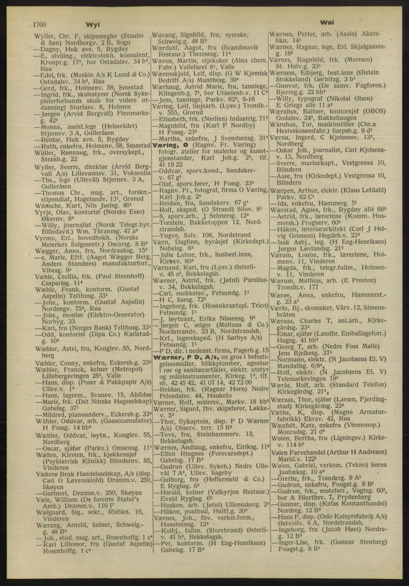 Kristiania/Oslo adressebok, PUBL/-, 1955, p. 1700