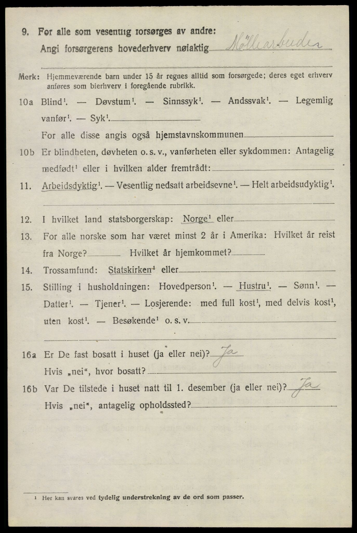 SAO, 1920 census for Hurdal, 1920, p. 2461