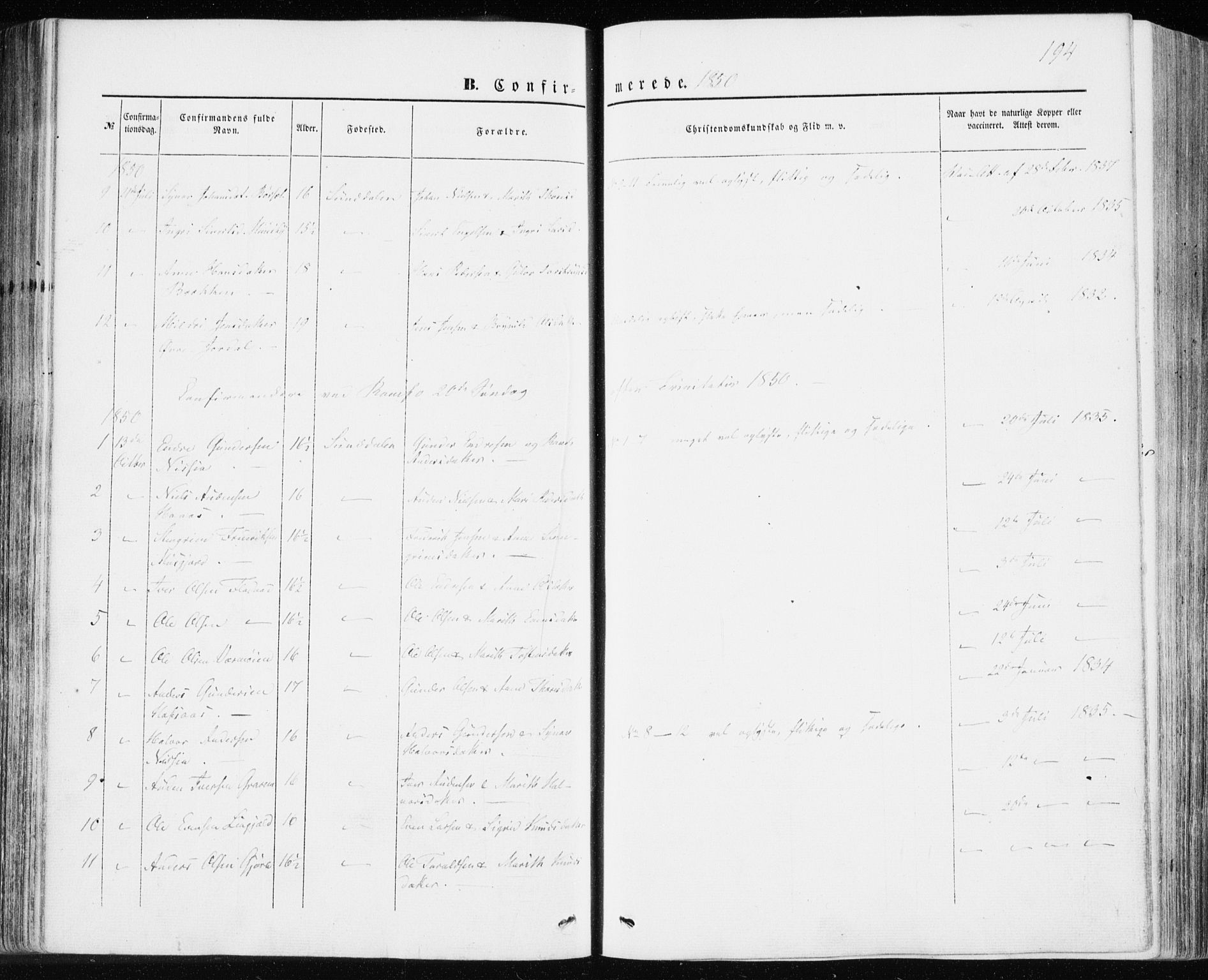 Ministerialprotokoller, klokkerbøker og fødselsregistre - Møre og Romsdal, AV/SAT-A-1454/590/L1013: Parish register (official) no. 590A05, 1847-1877, p. 194