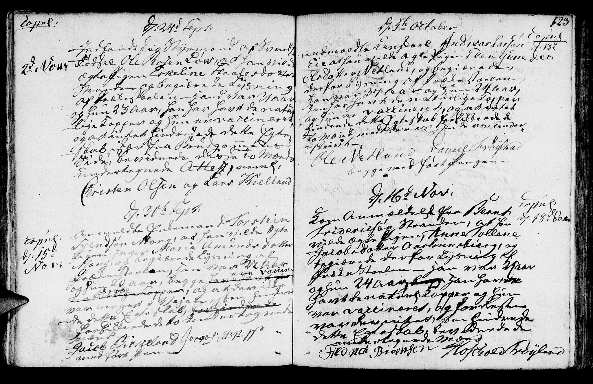 Sokndal sokneprestkontor, AV/SAST-A-101808: Parish register (official) no. A 5, 1806-1826, p. 123