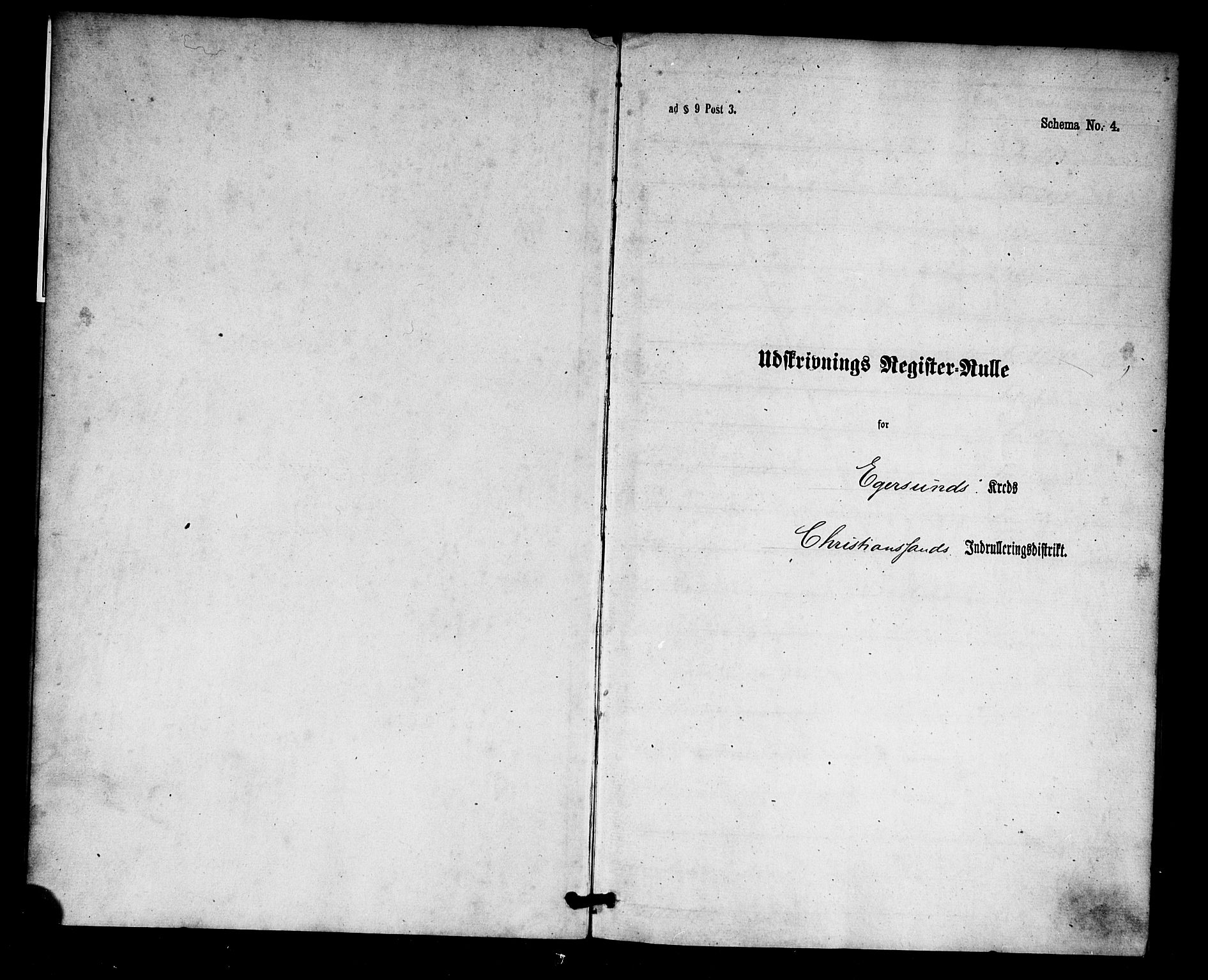 Egersund mønstringskrets, SAK/2031-0019/F/Ff/L0001: Utskrivningsregisterrulle, nr som i hovedrulle, O-8, 1860-1900, p. 1