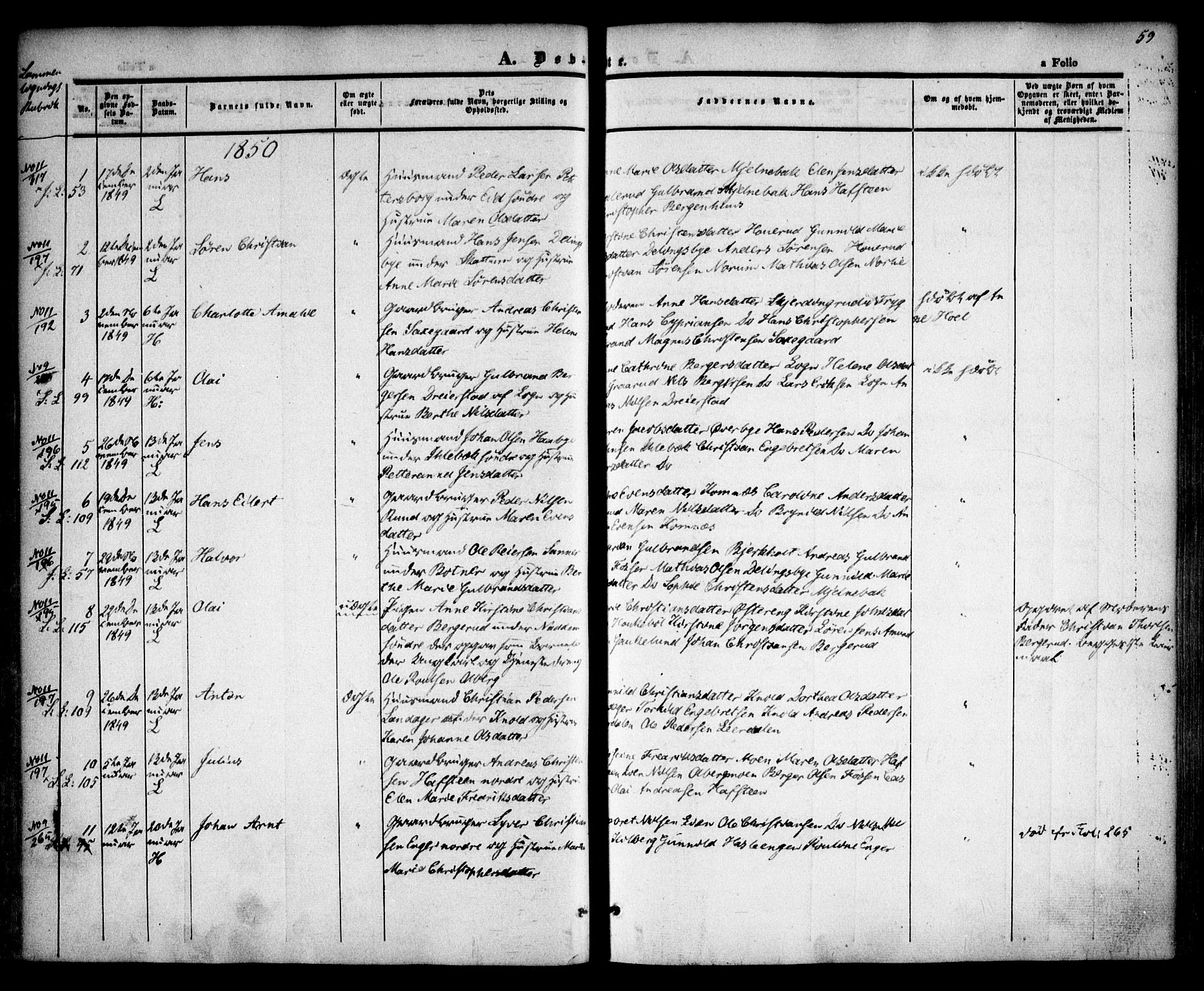 Høland prestekontor Kirkebøker, AV/SAO-A-10346a/F/Fa/L0009: Parish register (official) no. I 9, 1846-1853, p. 59