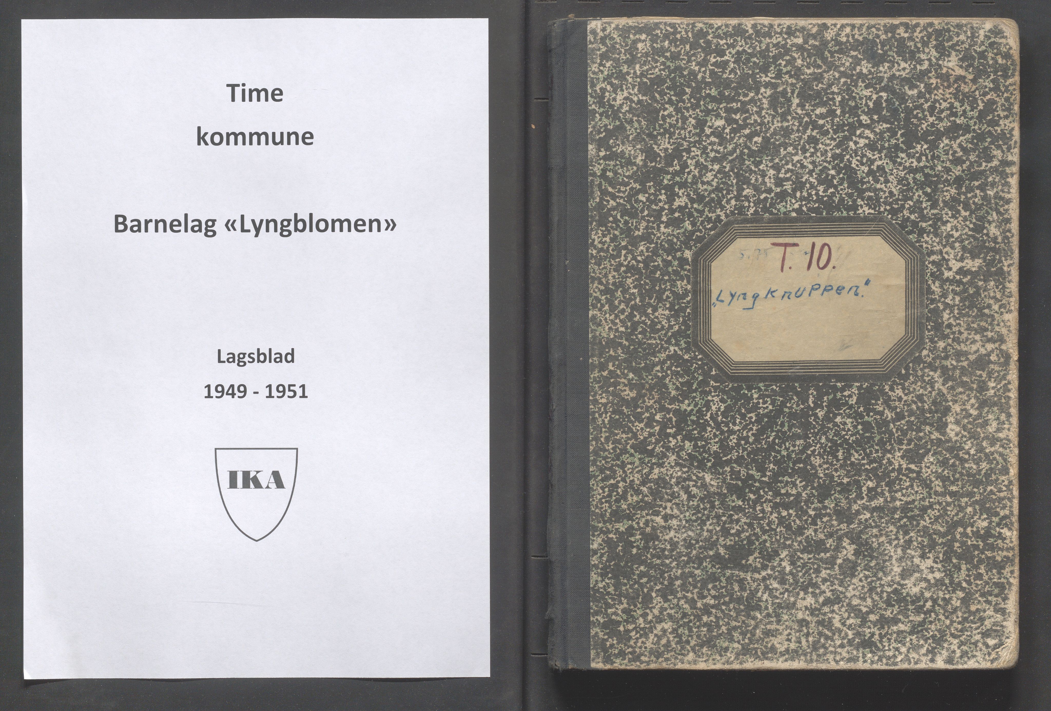 Time kommune - PA 52 Fråhaldslaget Lyngblomen - Time barnelag, IKAR/A-1182/F/L0009: Lagsblad "Lyngknuppen" , 1949-1951, p. 1