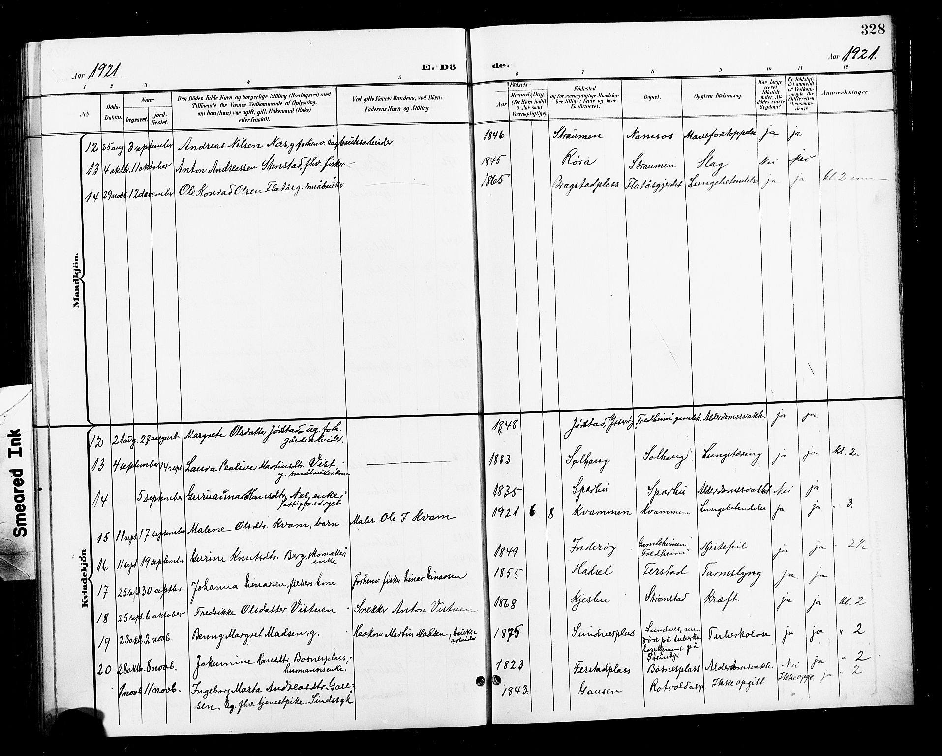 Ministerialprotokoller, klokkerbøker og fødselsregistre - Nord-Trøndelag, AV/SAT-A-1458/730/L0302: Parish register (copy) no. 730C05, 1898-1924, p. 328