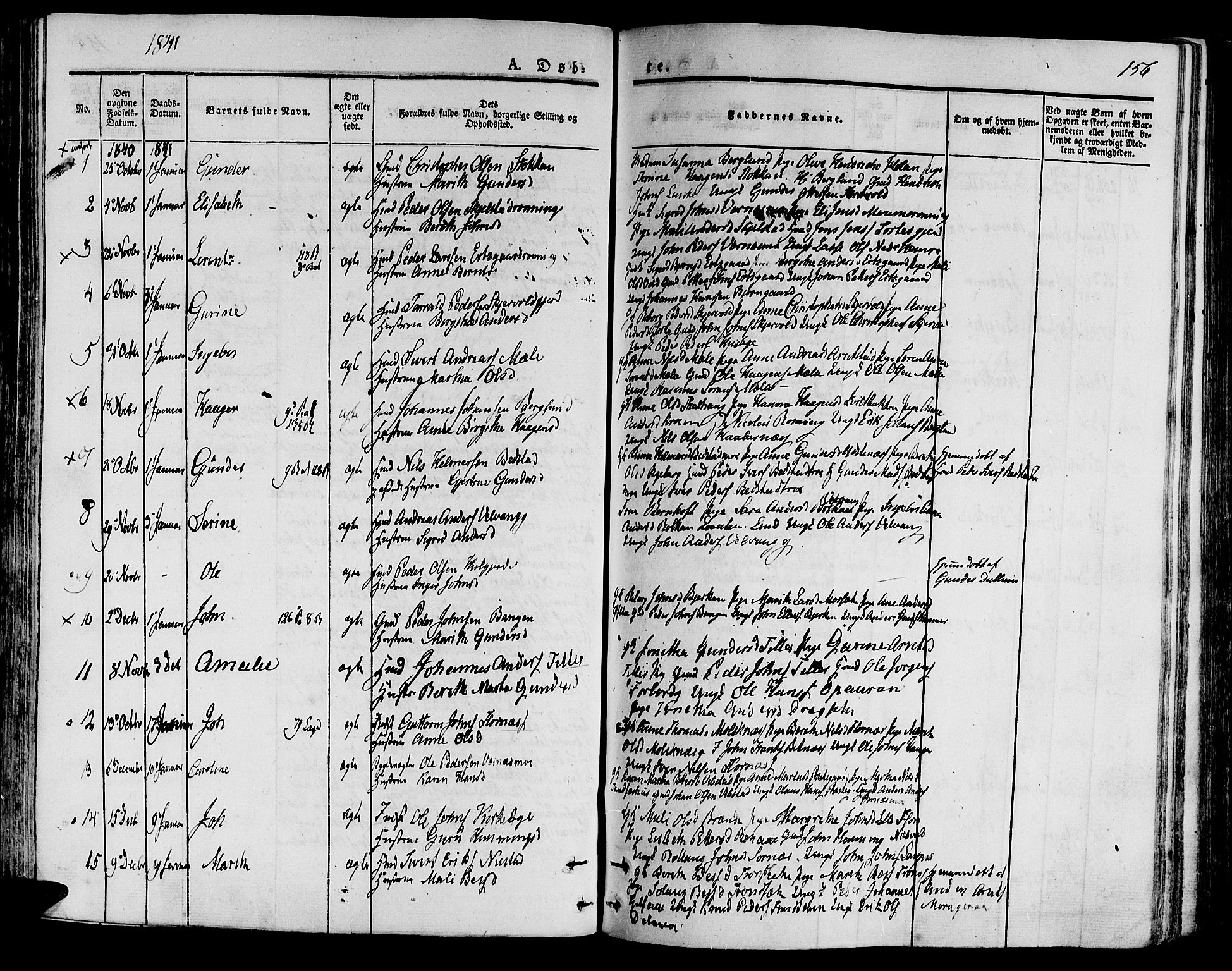 Ministerialprotokoller, klokkerbøker og fødselsregistre - Nord-Trøndelag, SAT/A-1458/709/L0071: Parish register (official) no. 709A11, 1833-1844, p. 156
