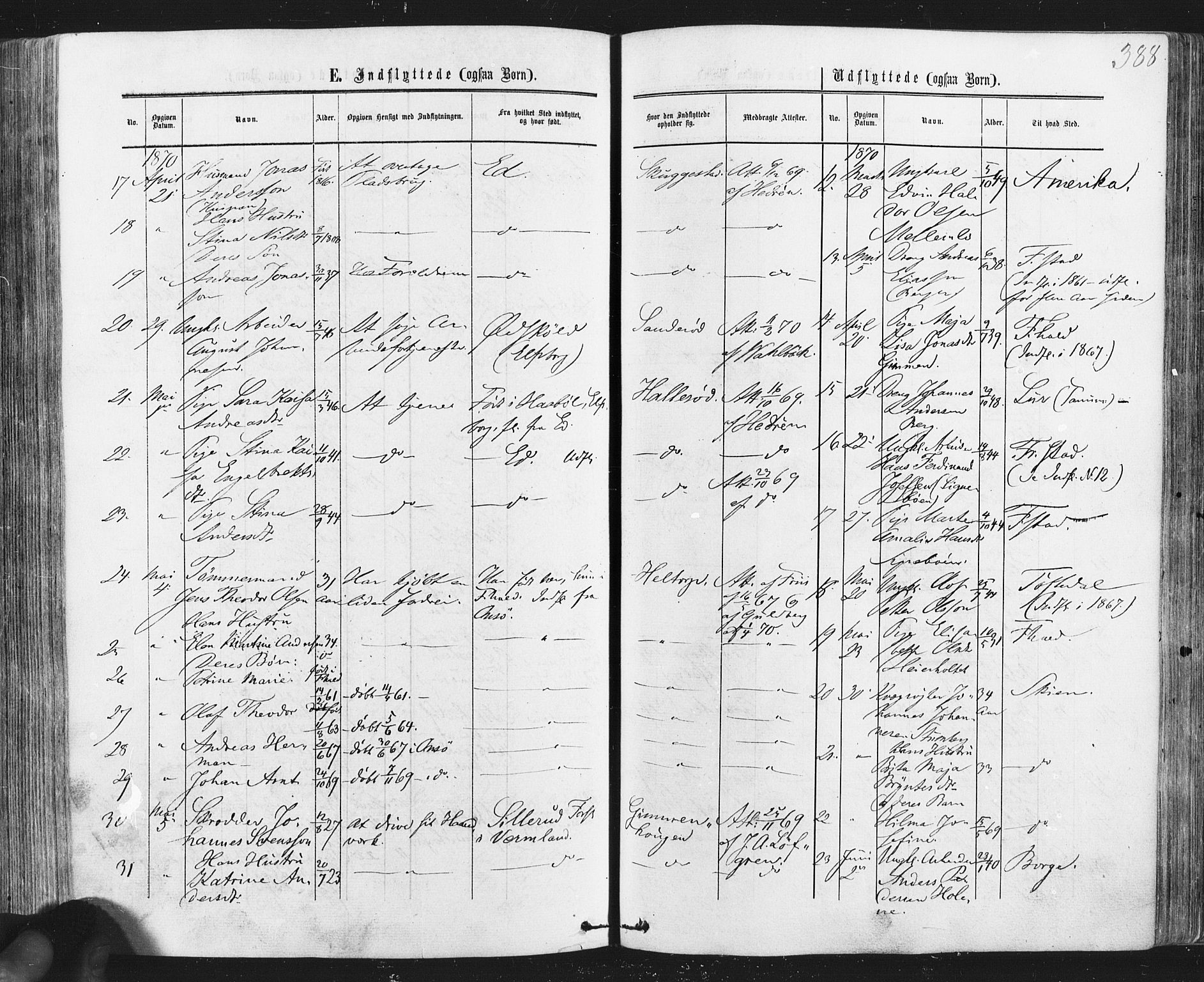 Idd prestekontor Kirkebøker, AV/SAO-A-10911/F/Fc/L0005: Parish register (official) no. III 5, 1861-1877, p. 388