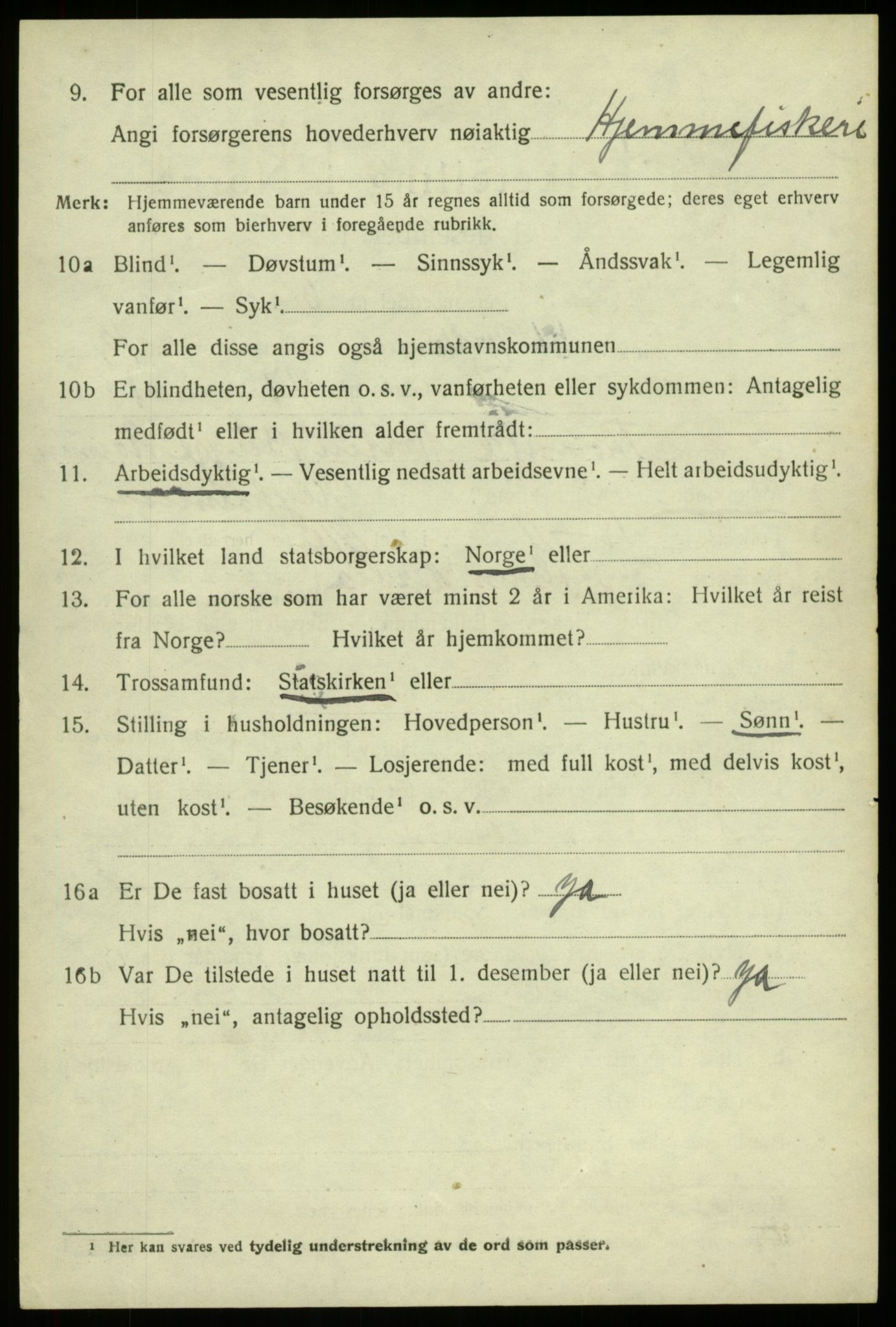 SAB, 1920 census for Herdla, 1920, p. 9682