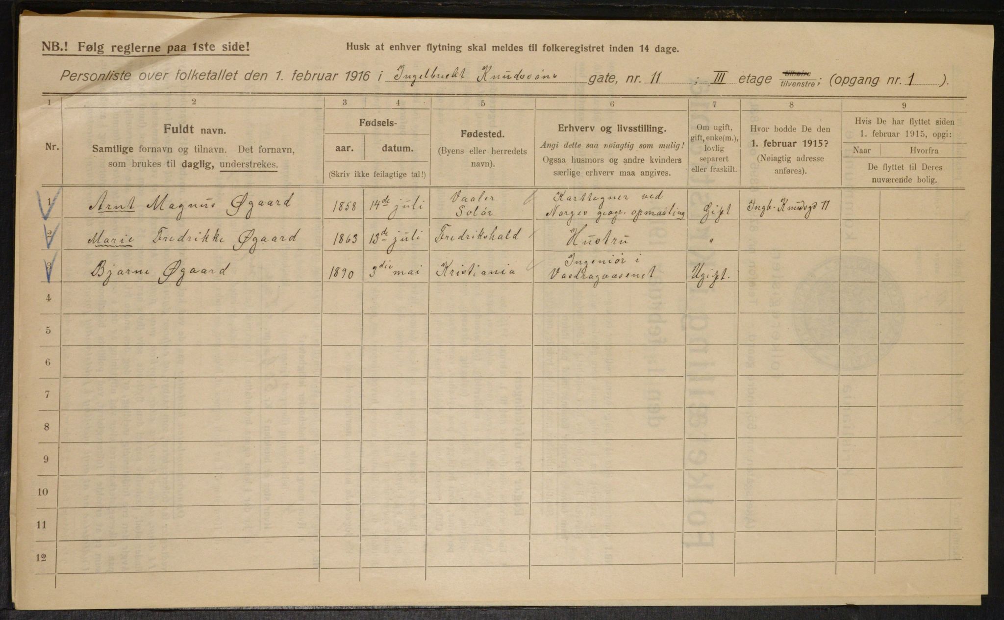 OBA, Municipal Census 1916 for Kristiania, 1916, p. 44842