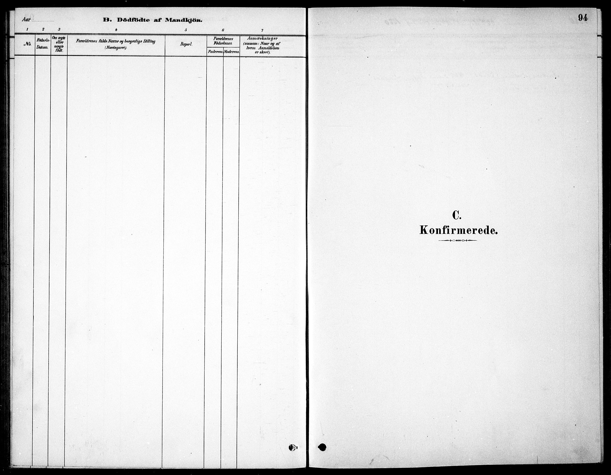 Kristiania tukthusprest Kirkebøker, SAO/A-10881/F/Fa/L0005: Parish register (official) no. 5, 1879-1936, p. 94