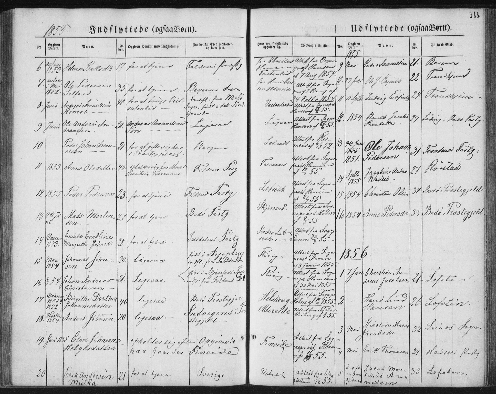 Ministerialprotokoller, klokkerbøker og fødselsregistre - Nordland, SAT/A-1459/852/L0738: Parish register (official) no. 852A08, 1849-1865, p. 368