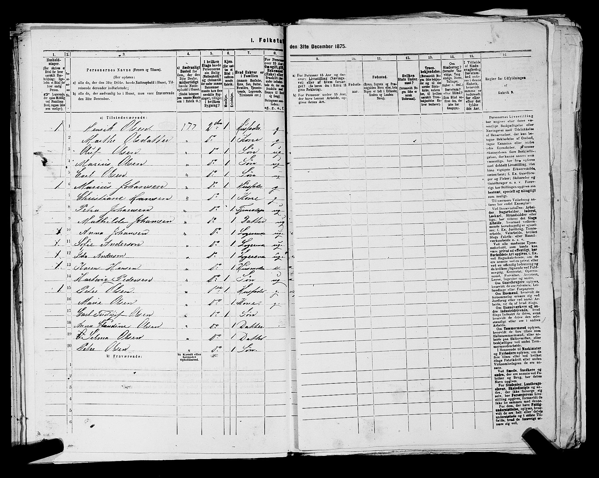 RA, 1875 census for 0301 Kristiania, 1875, p. 6389