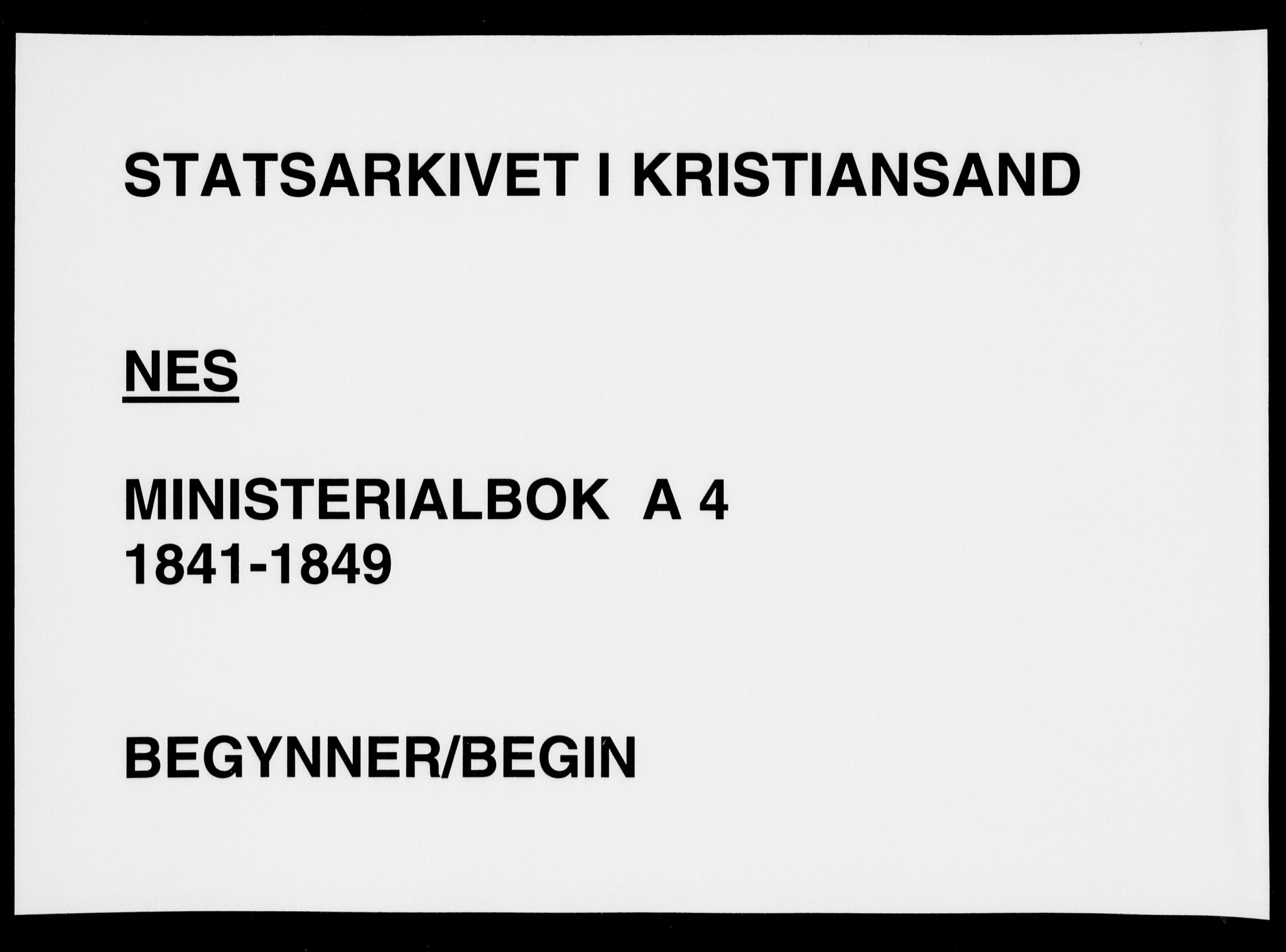 Flekkefjord sokneprestkontor, SAK/1111-0012/F/Fa/Fac/L0004: Parish register (official) no. A 4, 1841-1849